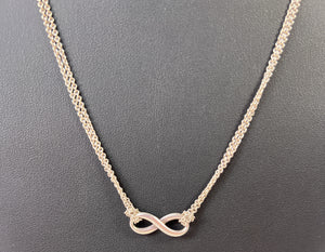 Tiffany & Co infinity double chain necklace