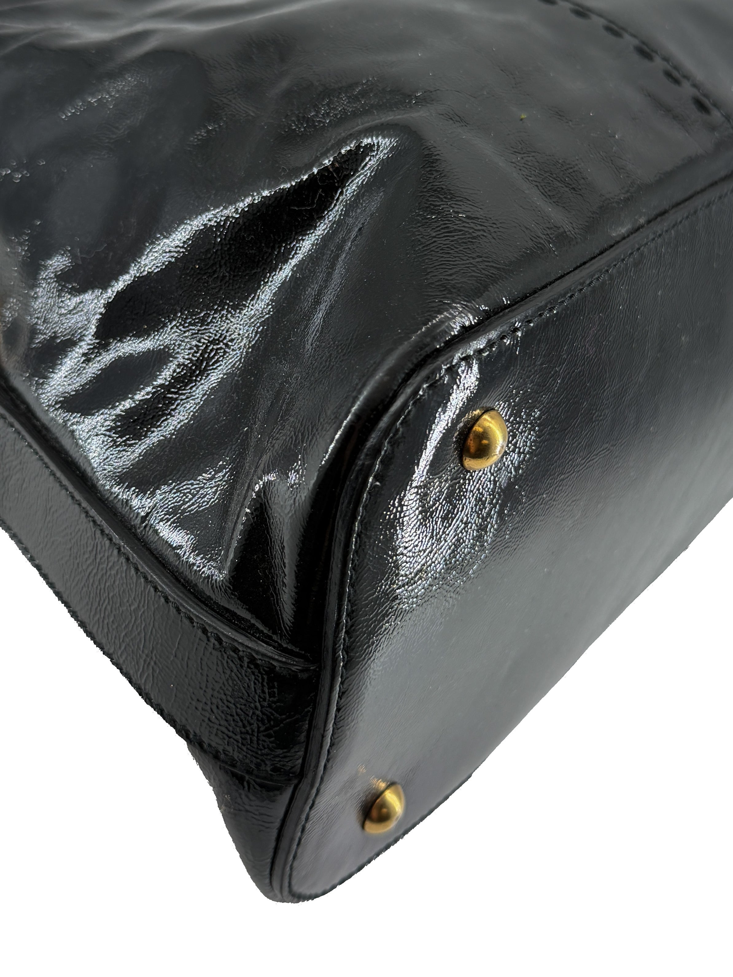 Saint Laurent black patent leather large Muse 153959-491403