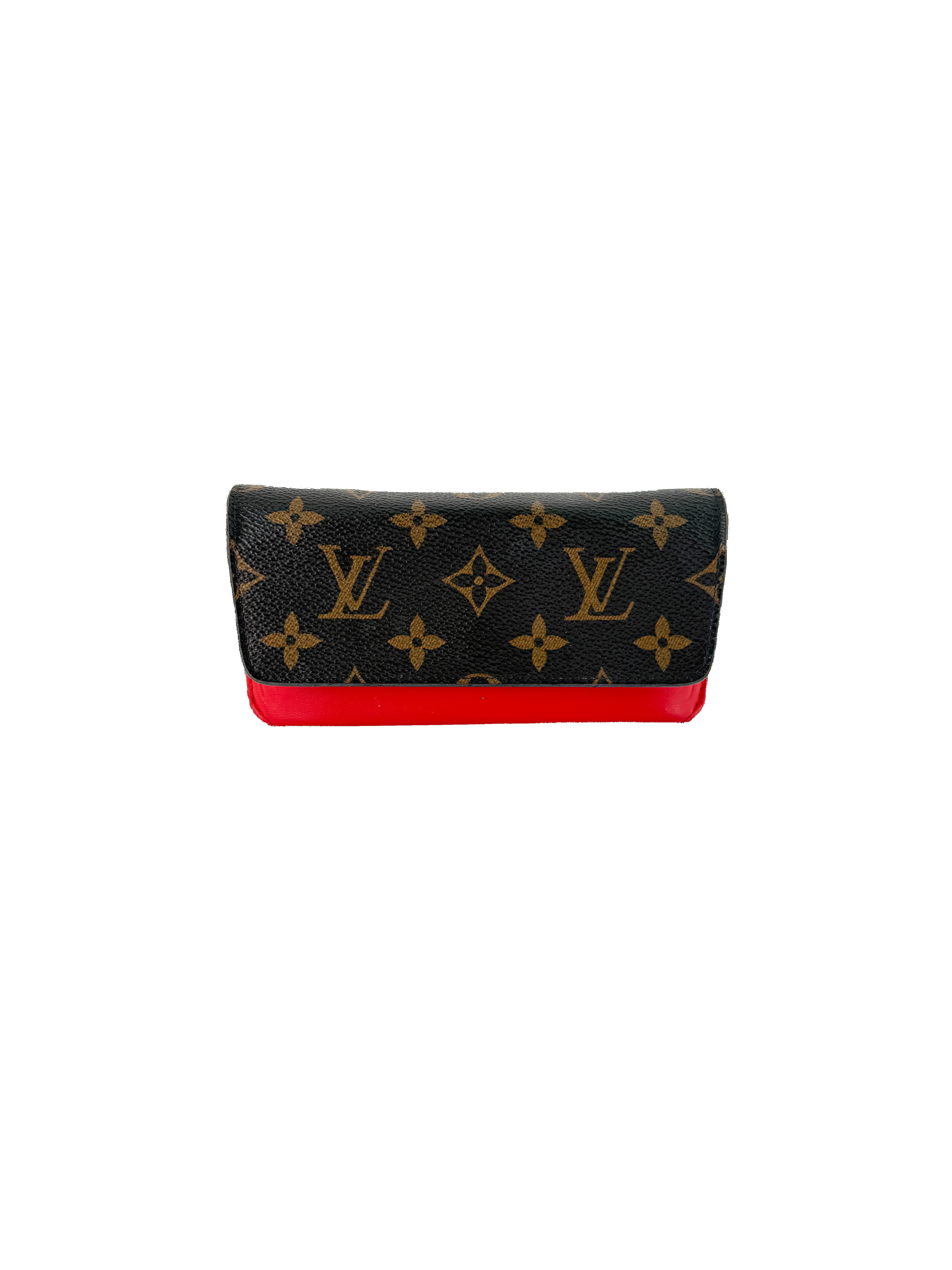 Louis Vuitton monogram red eyeglass case SP4149