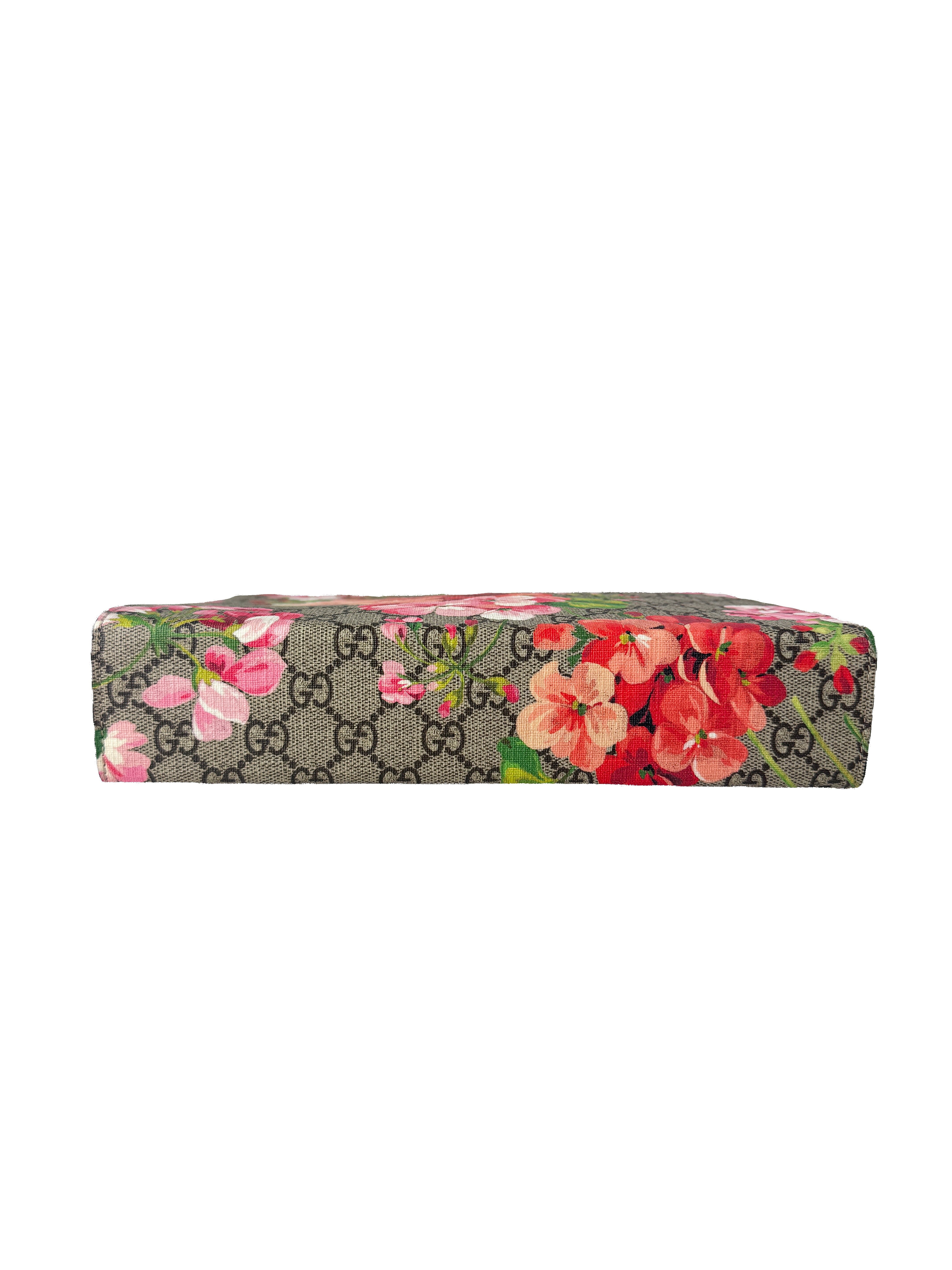 Gucci GG Supreme blooms large zip pouch 430268 0416