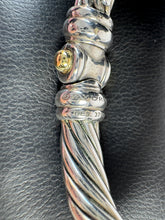 David Yurman sterling silver 14k gold Metro 7MM cable bracelet