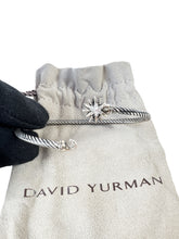 David Yurman sterling silver & diamond Starburst station bangle