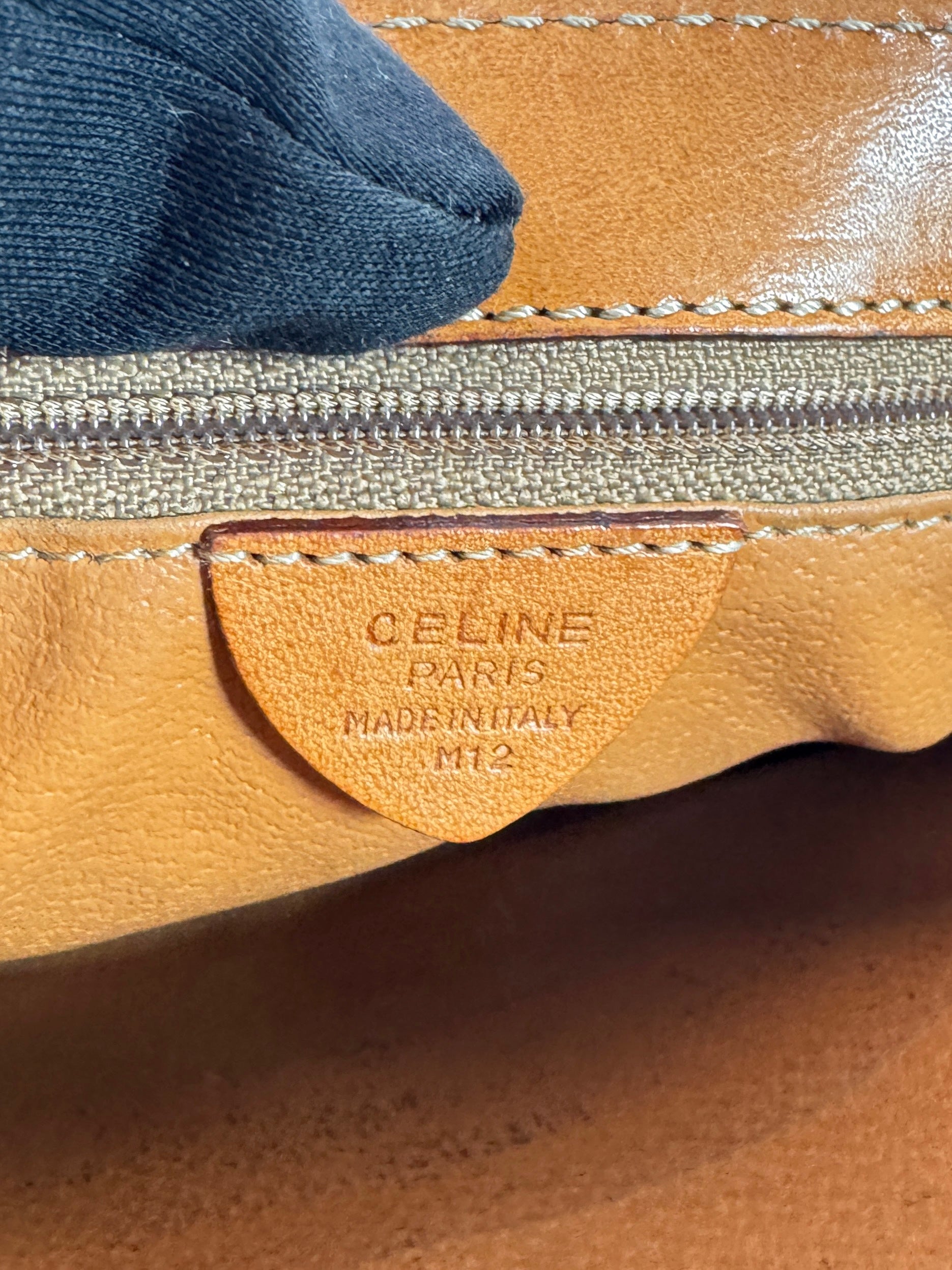 Celine vintage brown Macadame shoulder bag M12