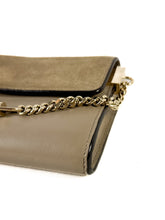 Chloé taupe leather/suede Faye wallet B4YGFZ
