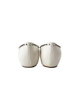 Christian Louboutin white studded Anjalina flat size 39.5 BOX