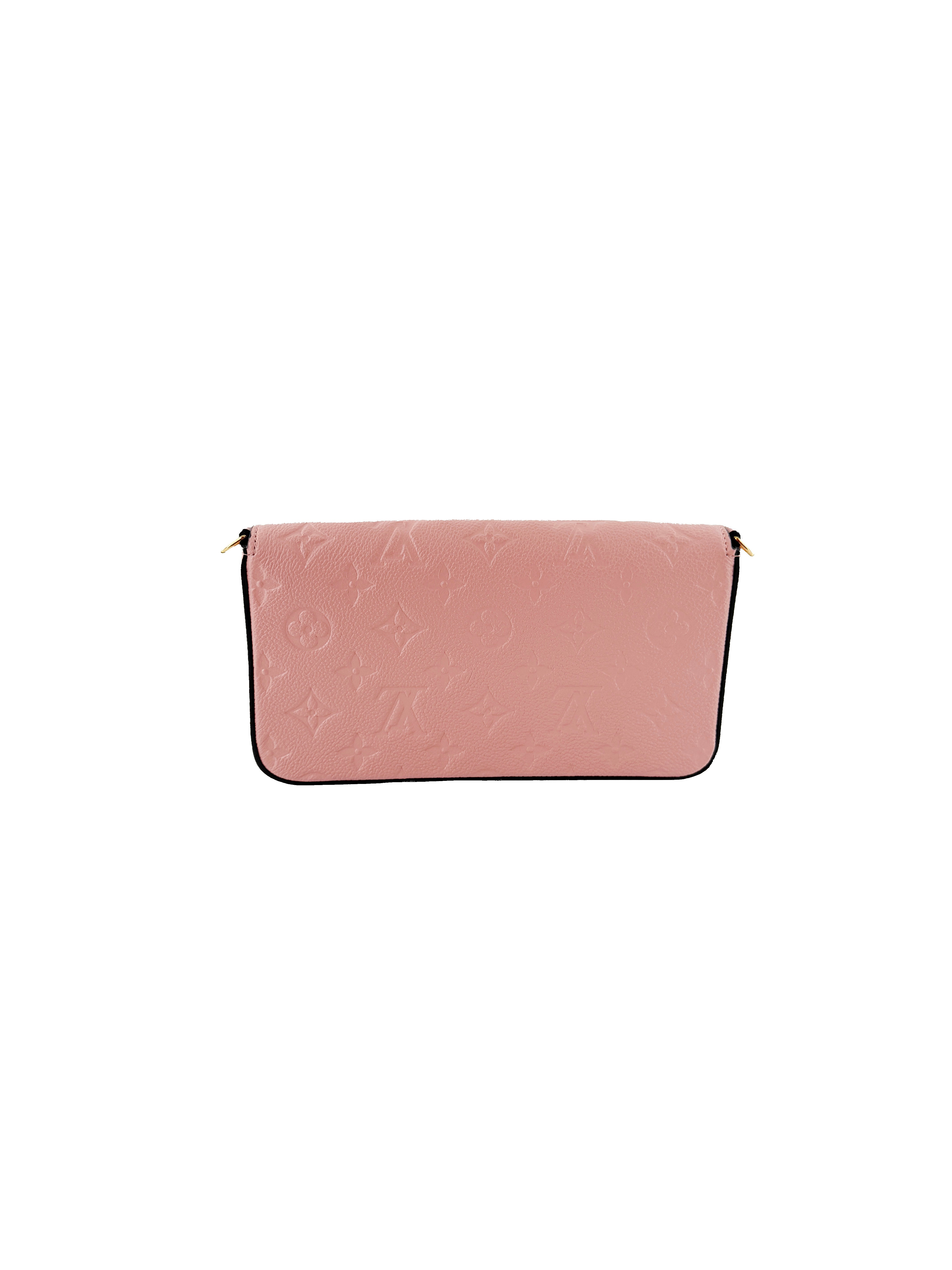 Louis Vuitton light pink empreinte leather Felicie pochette SP1260