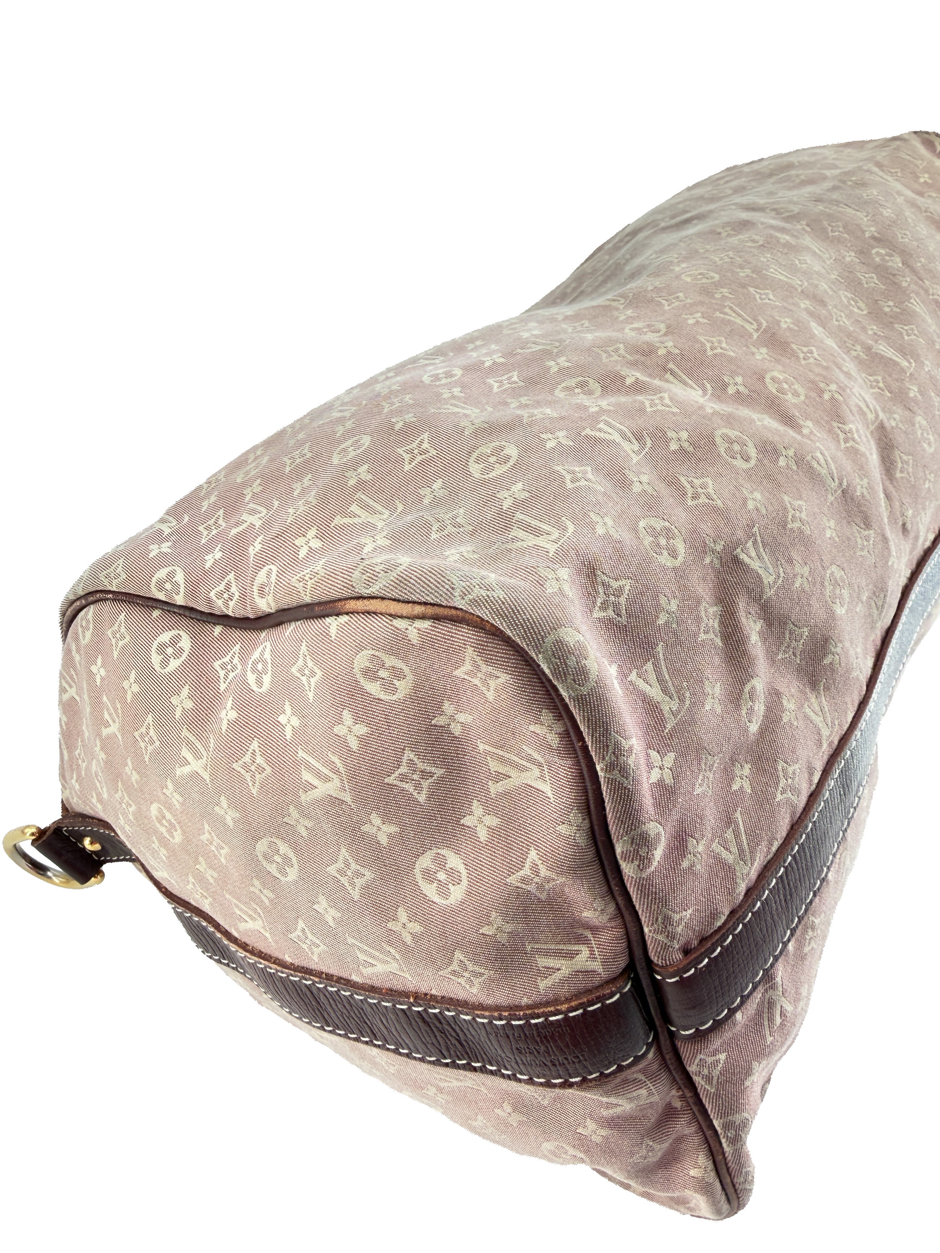 Louis Vuitton monogram Mini Lin burgundy Speedy 45 bandouliere DU4102