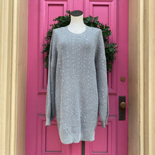 Show me your Mumu gray sequined Social sweater dress size M NWT