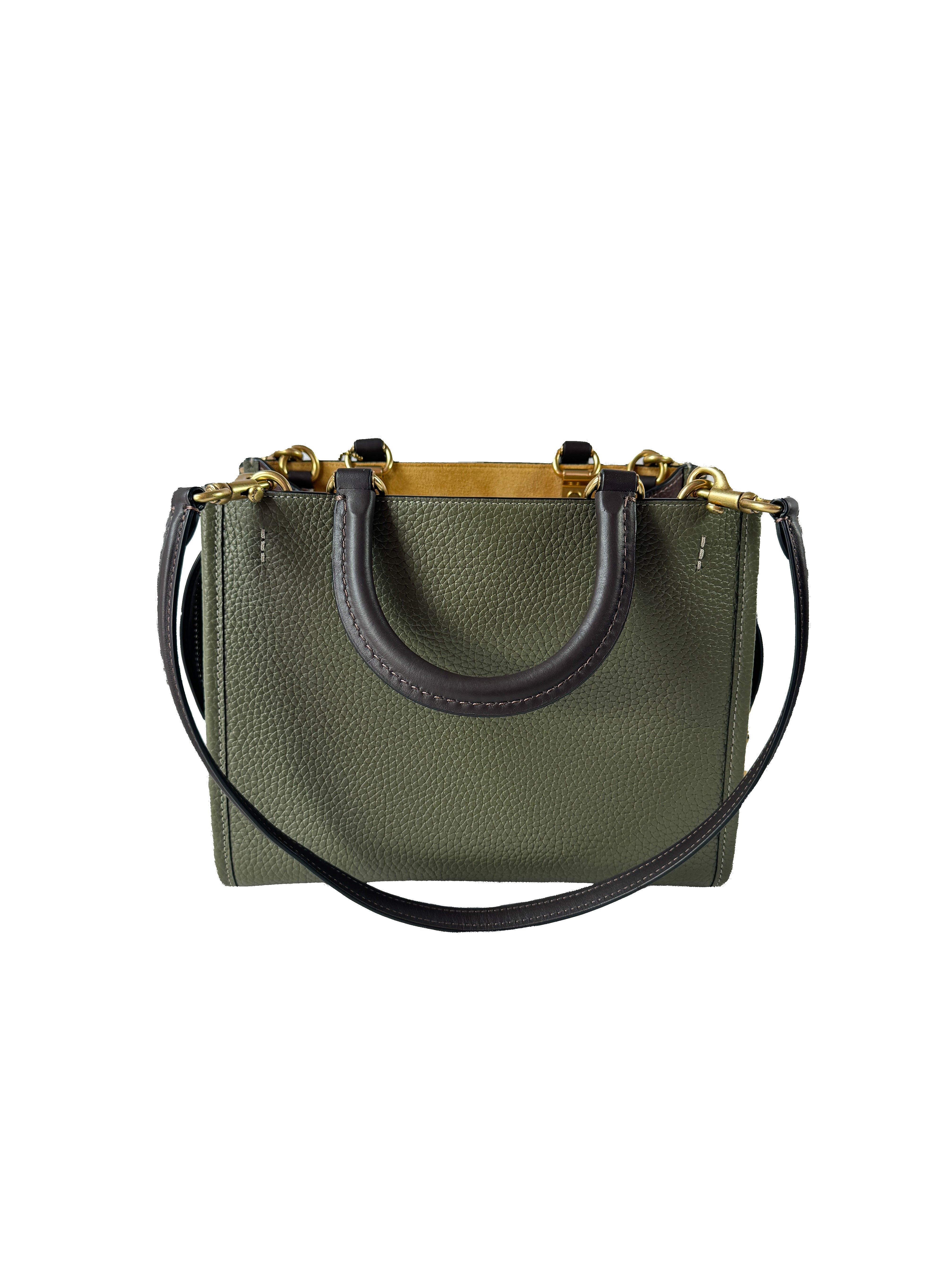 Coach Rogue 25 olive/brown pebbled leather C1764 NWOT