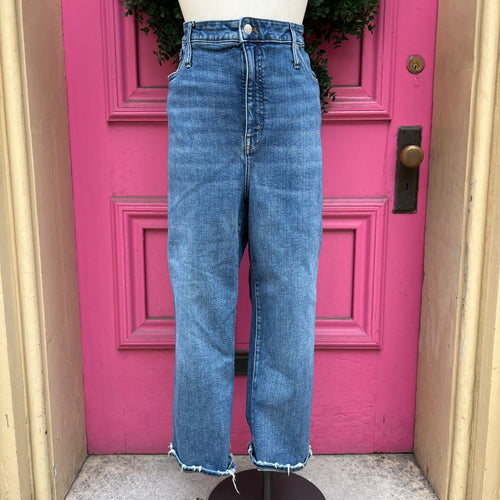 Madewell slim wide leg crop jeans size 35 (20)