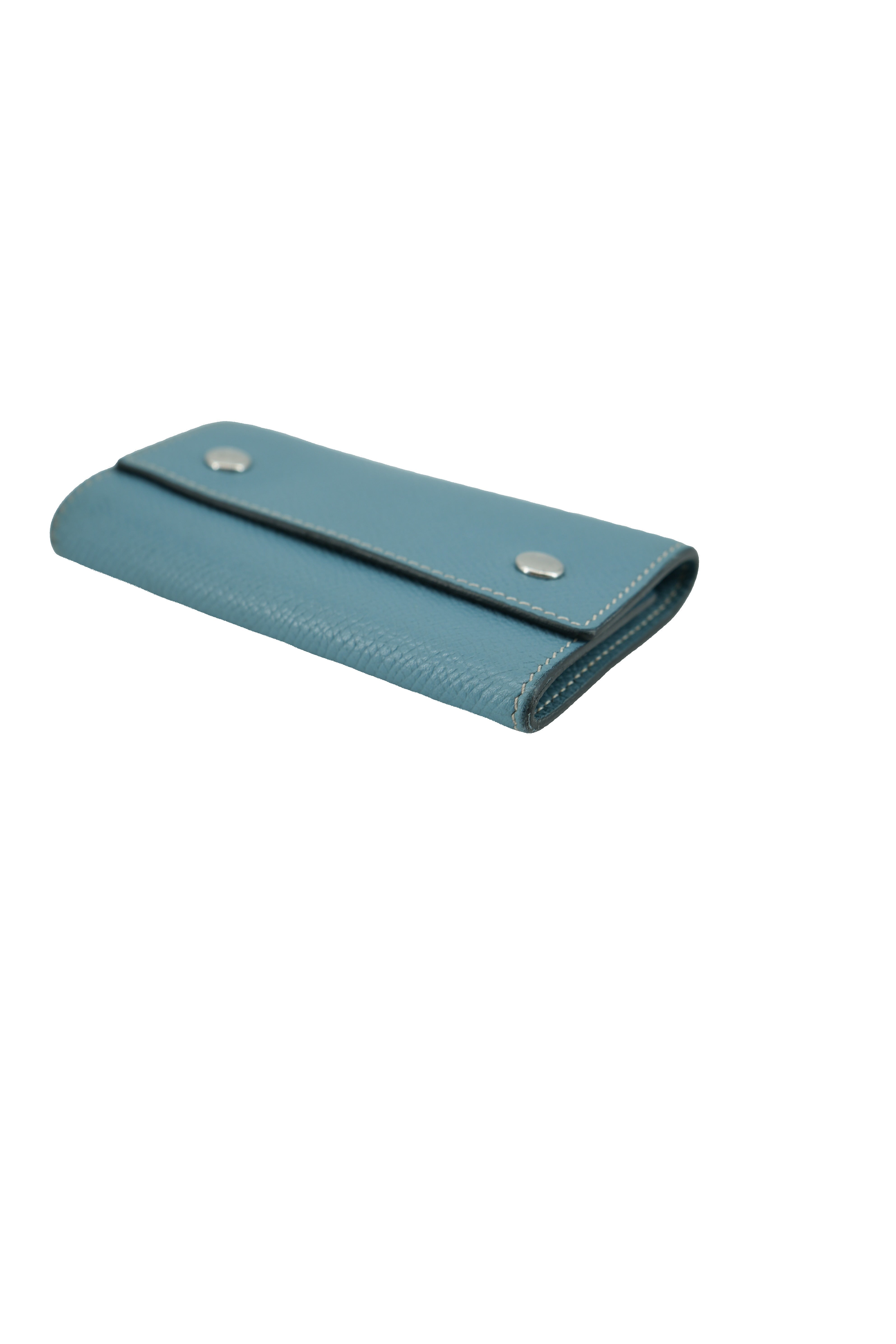 Hermès blue jean 4 key holder square L