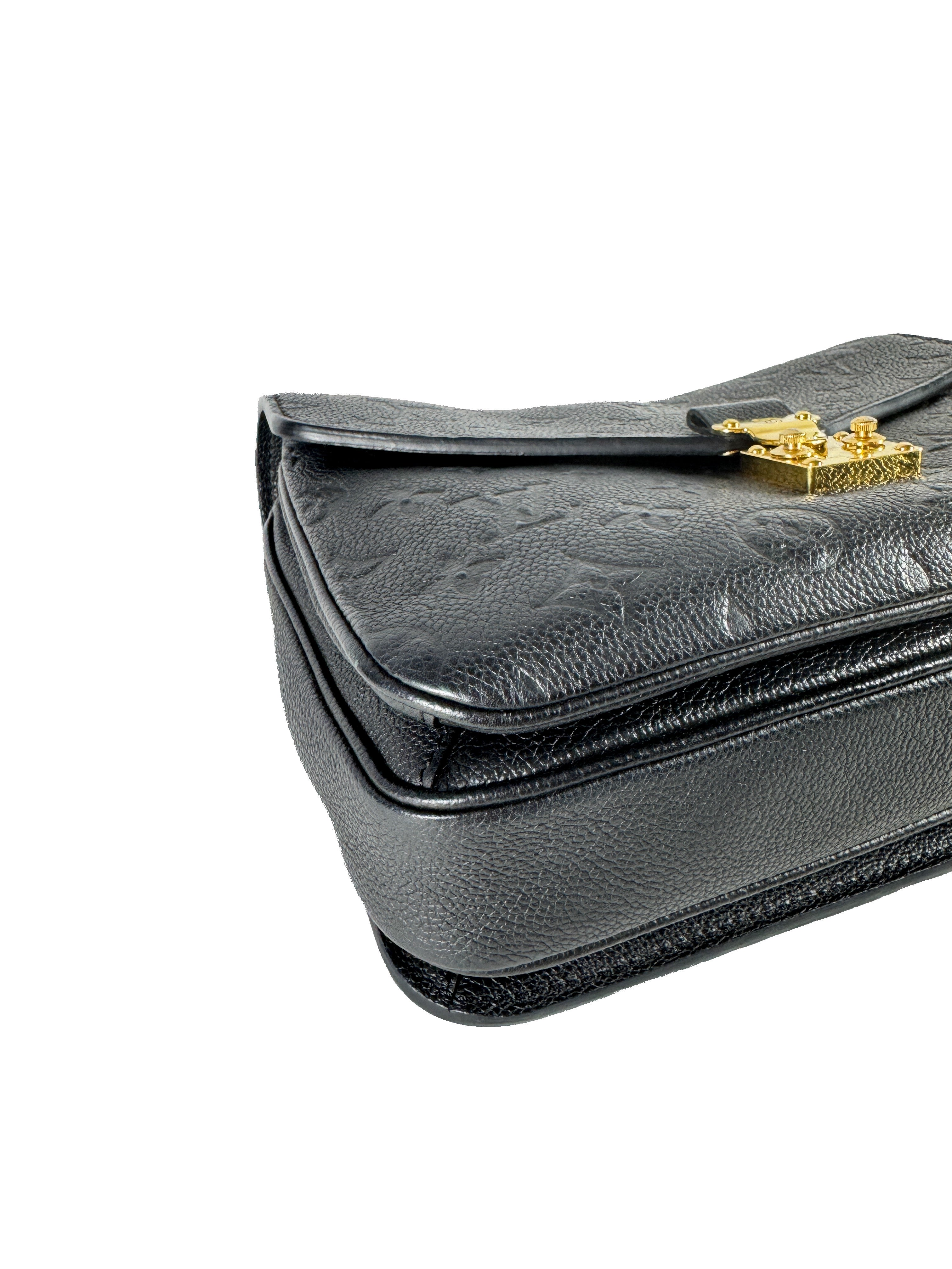Louis Vuitton black empreinte leather Pochette Metis GI4290