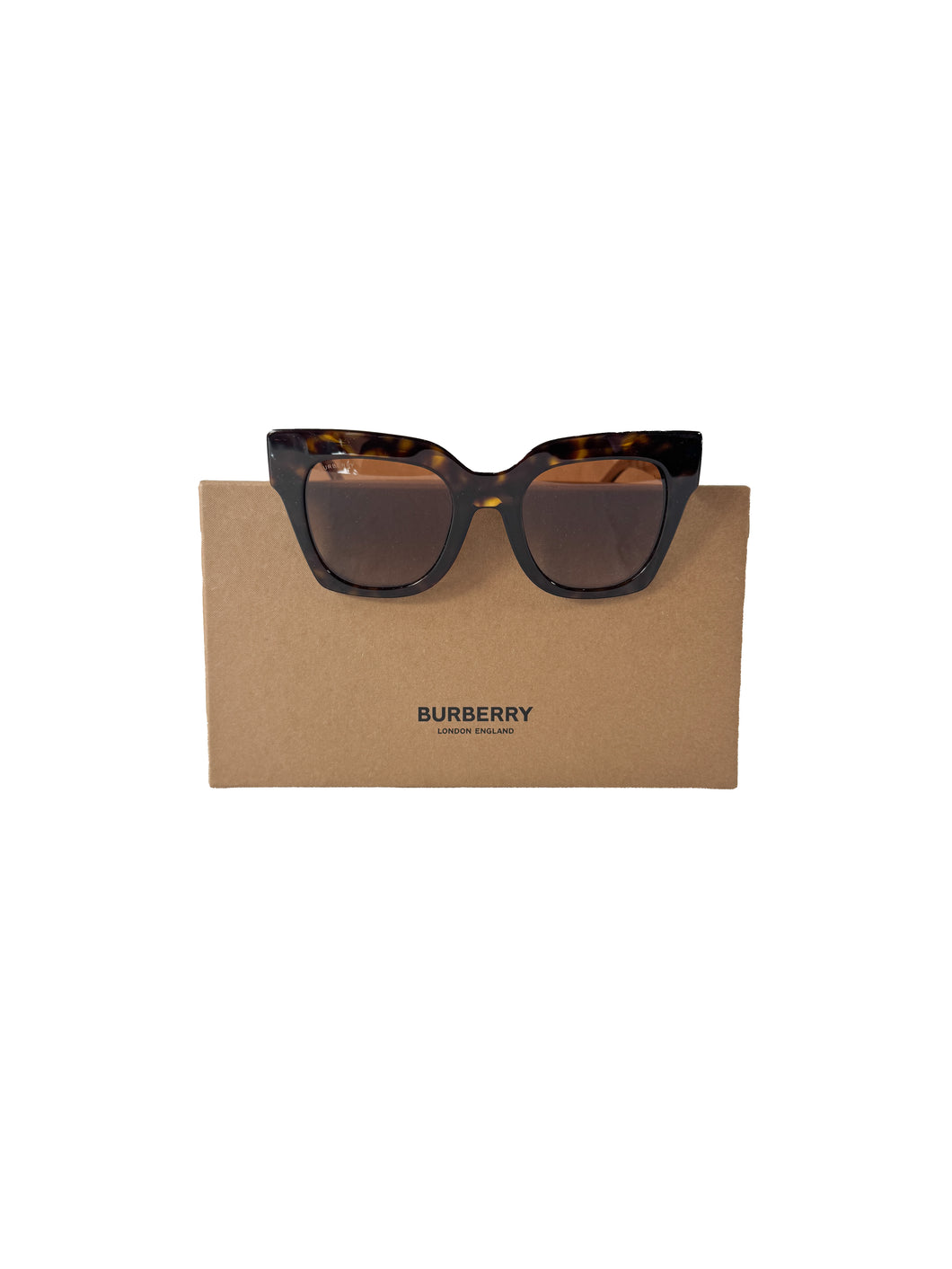 Burberry tortoise pink plaid square sunglasses B4364 *case/box*