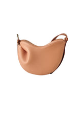 Polène peach Tonca leather crossbody