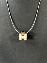 Hermès silver/white Cage d' H necklace