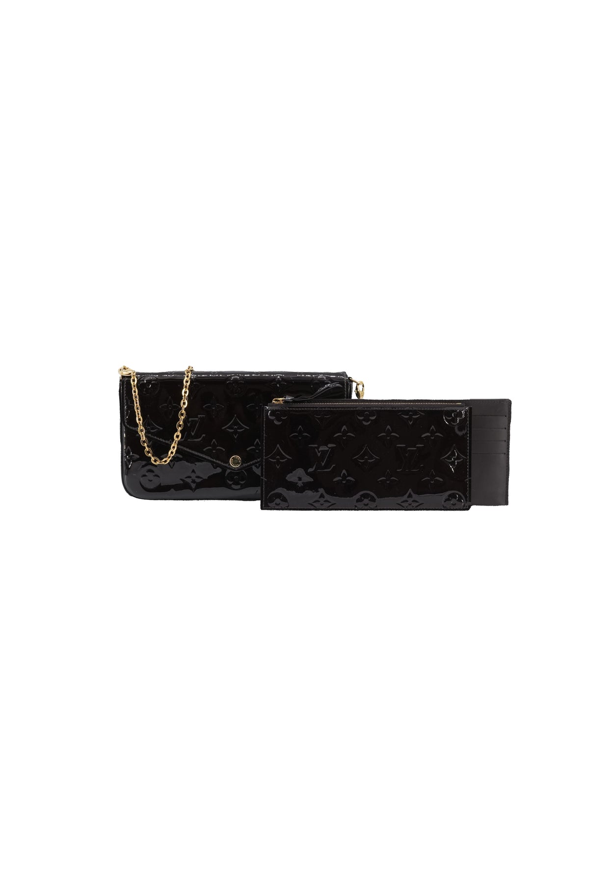 Louis Vuitton dark purple vernis Felicie Pochette TJ3148