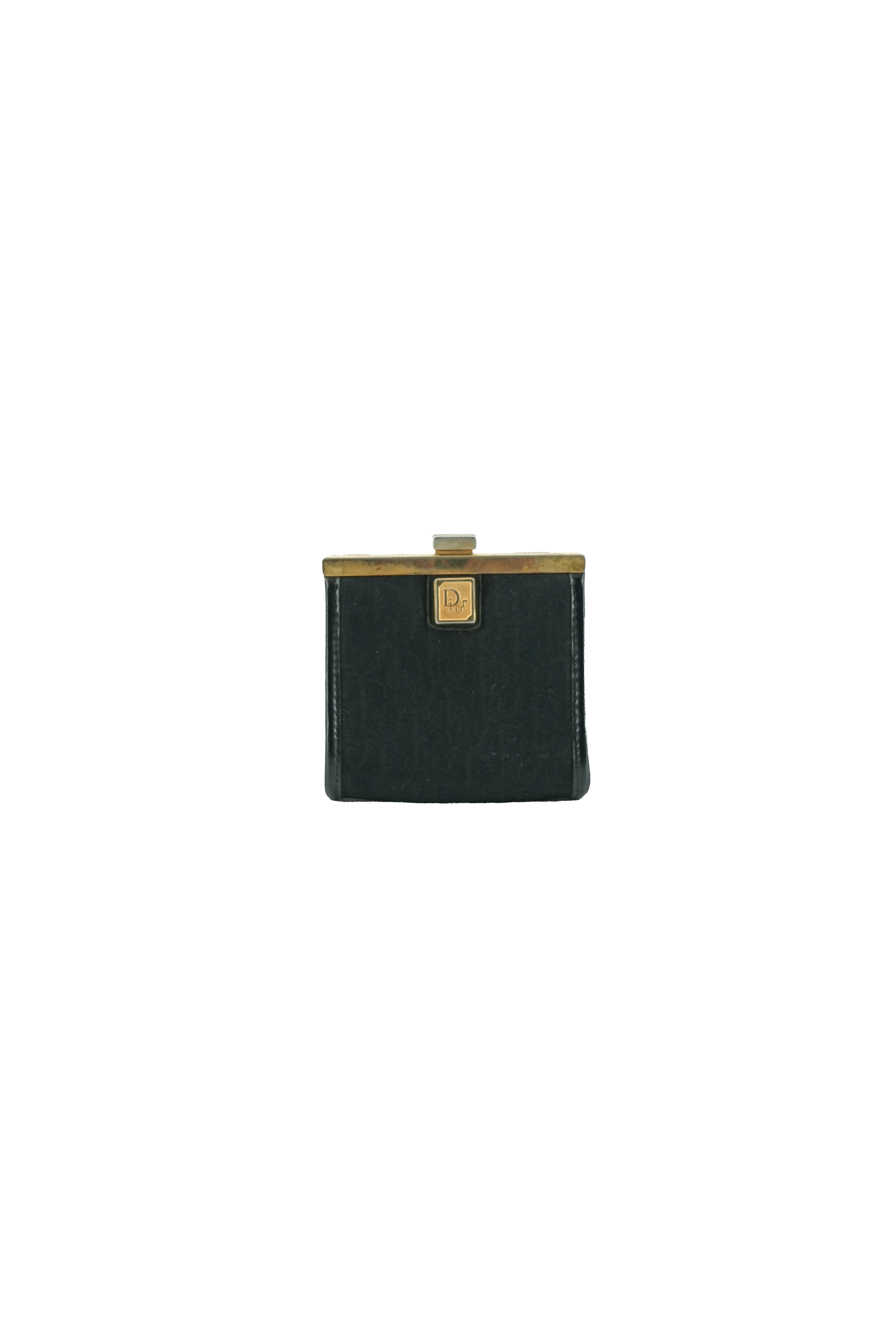 Christian Dior black vintage kisslock pouch