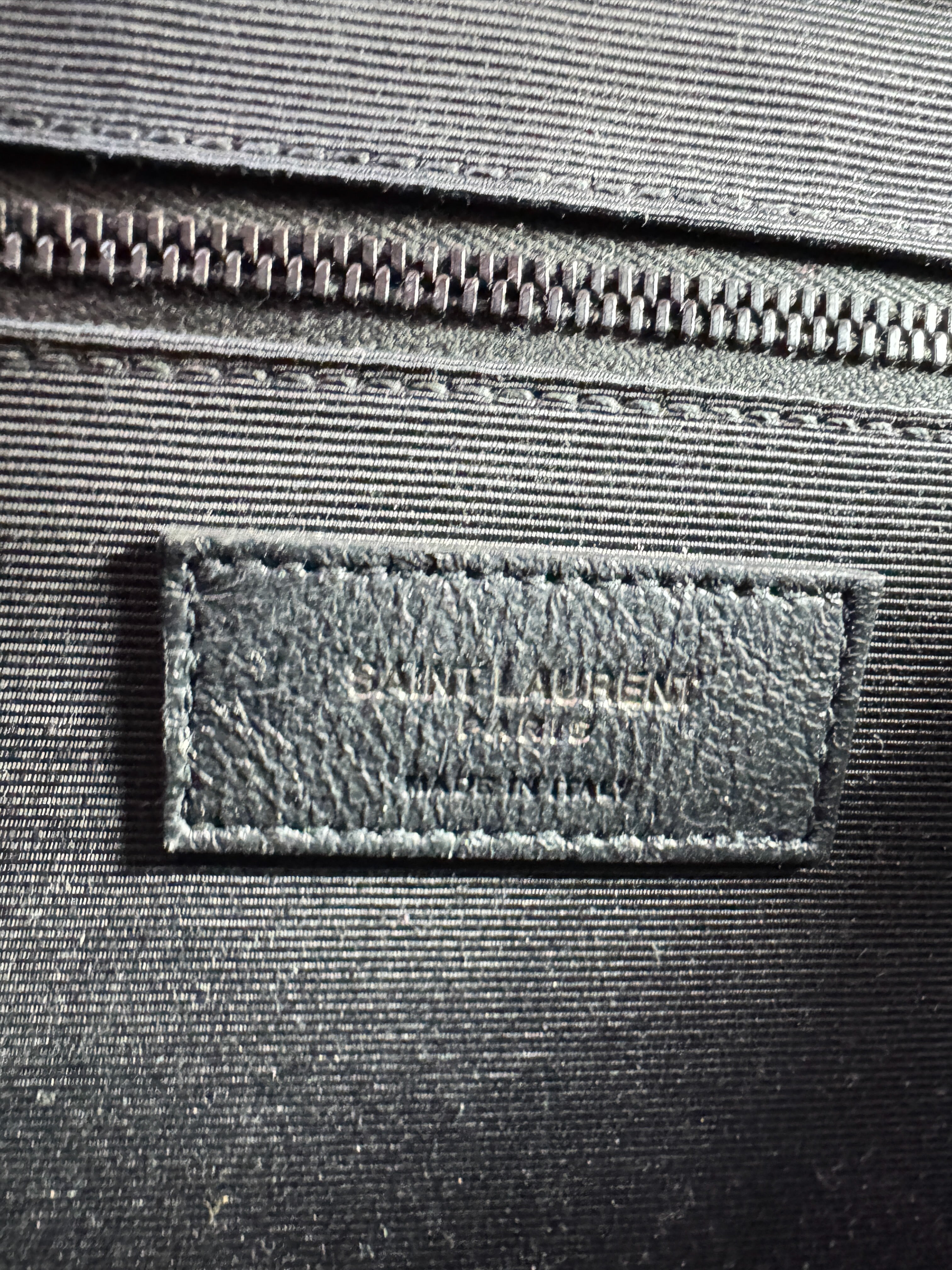 Saint Laurent black Grain De Poudre Textured Mixed Matelasse Large MAL600166-1220