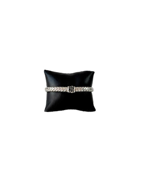 John Hardy sterling silver black sapphires Icon bracelet