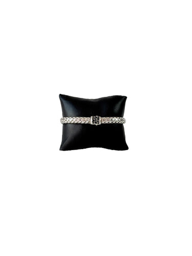 John Hardy sterling silver black sapphires Icon bracelet