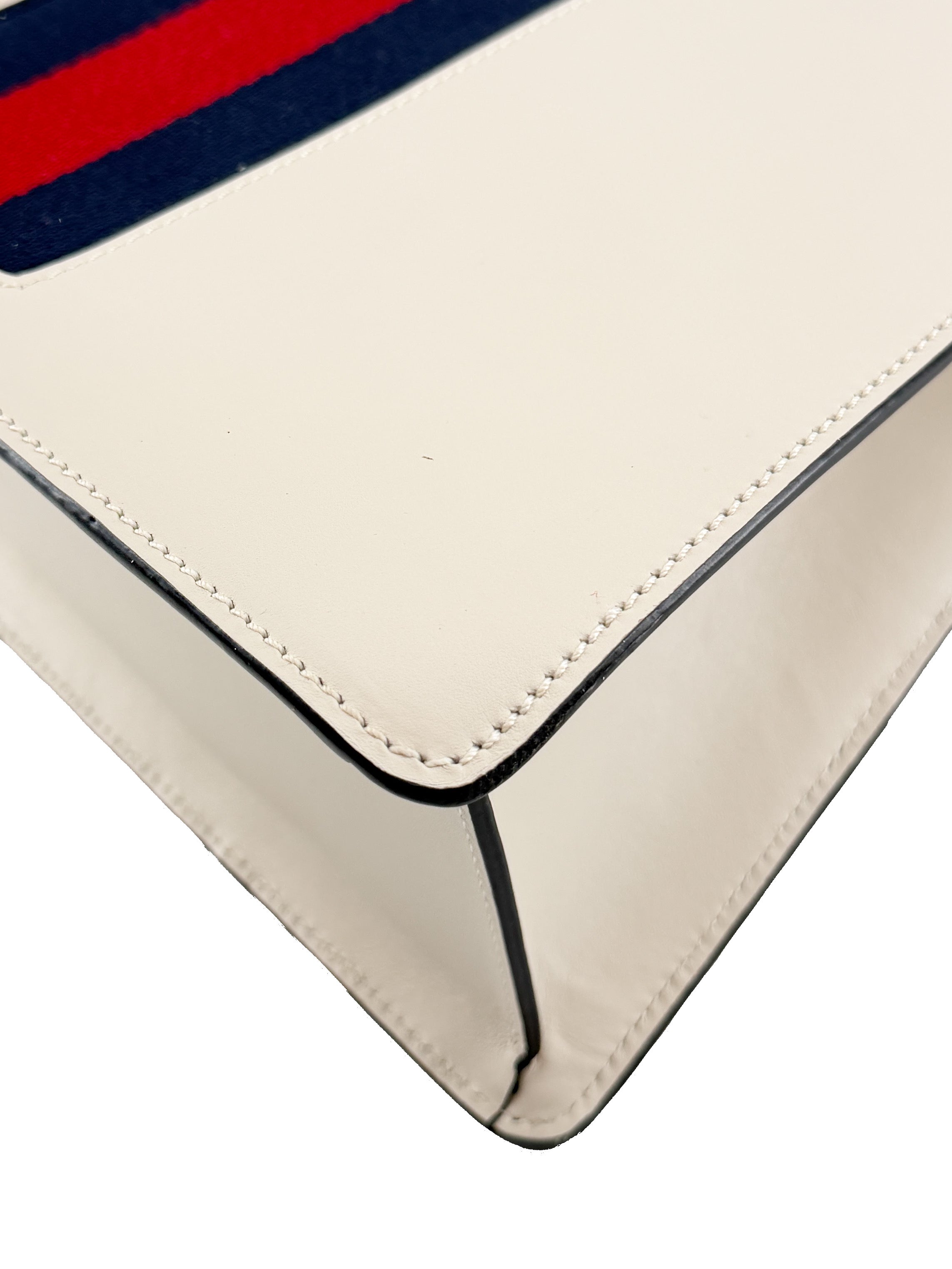 Gucci white large leather Sylvie 431665 493075