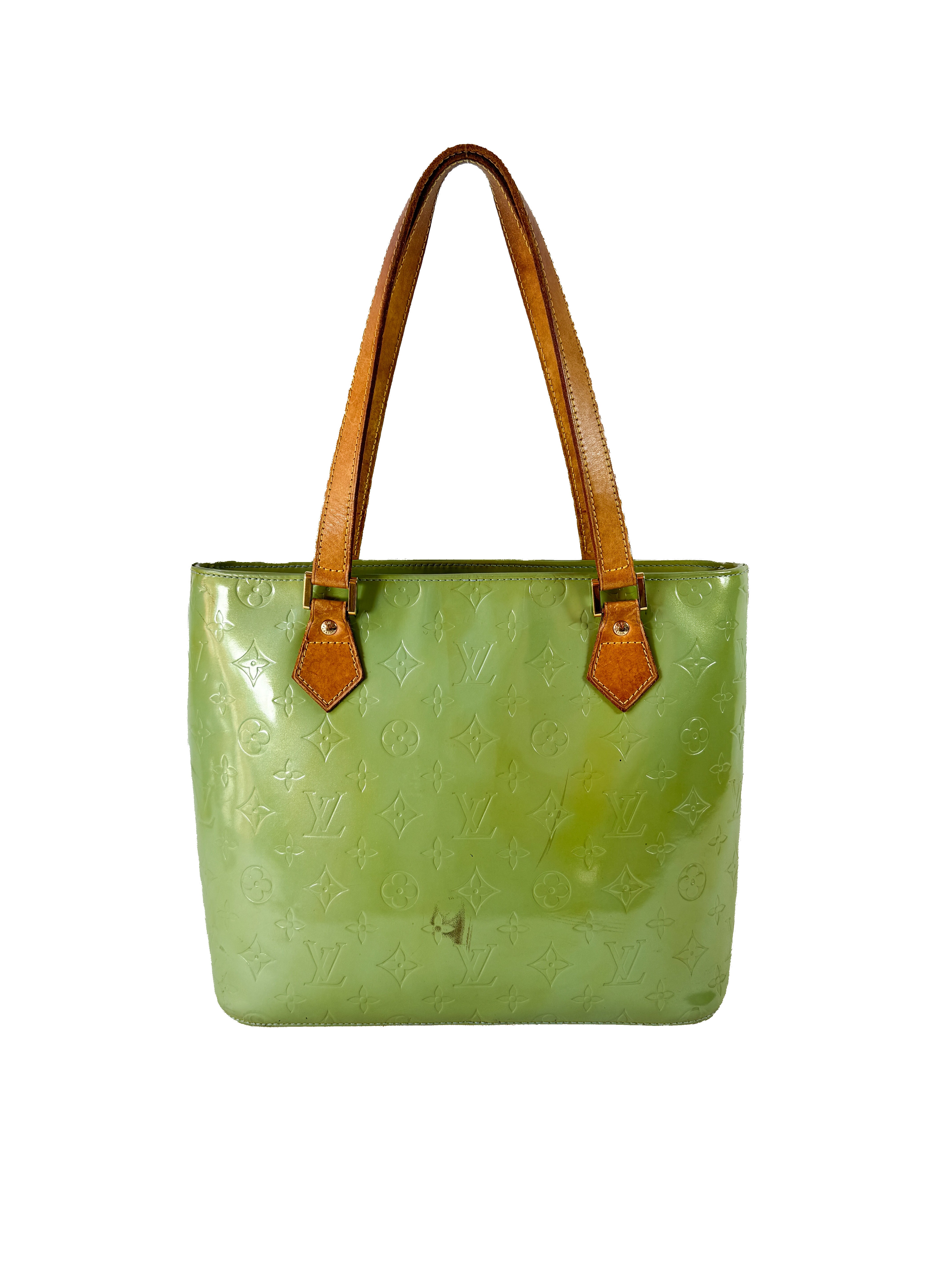 Louis Vuitton lime green vernis Houston tote TH1909 *as is*