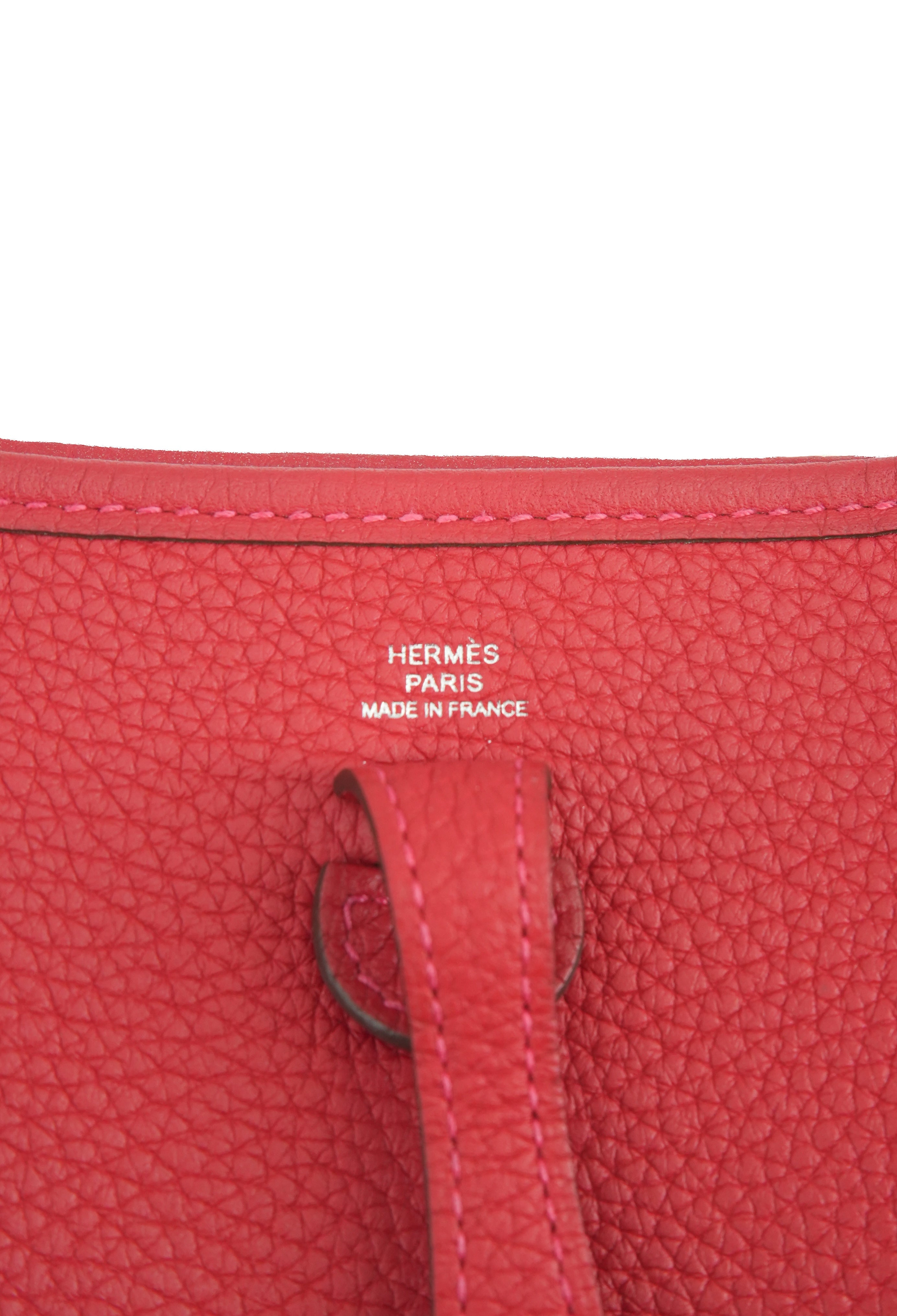 Hermès red Clemence evelyne 16 TPM B