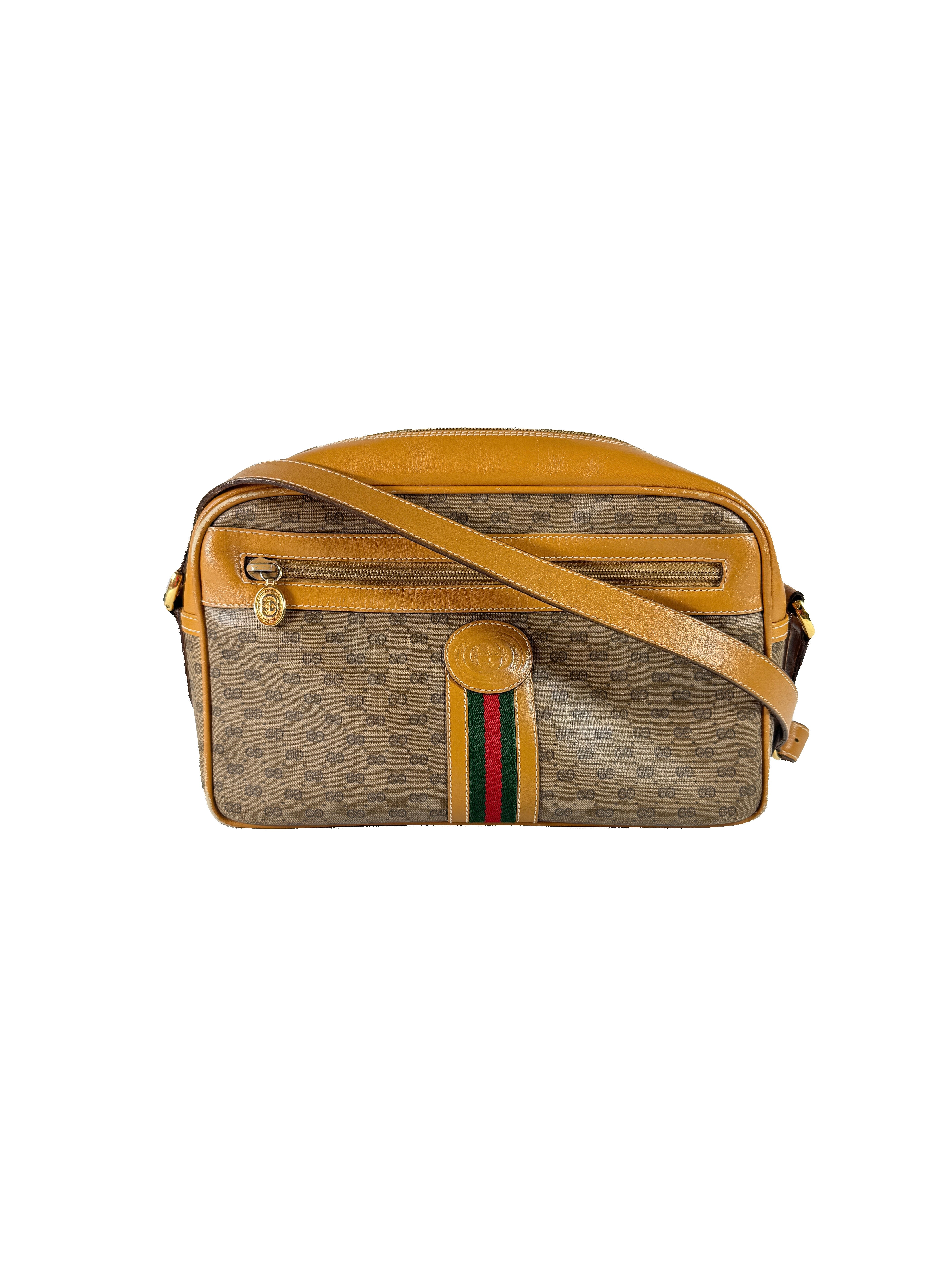 Gucci brown micro GG crossbody 001-113-0942