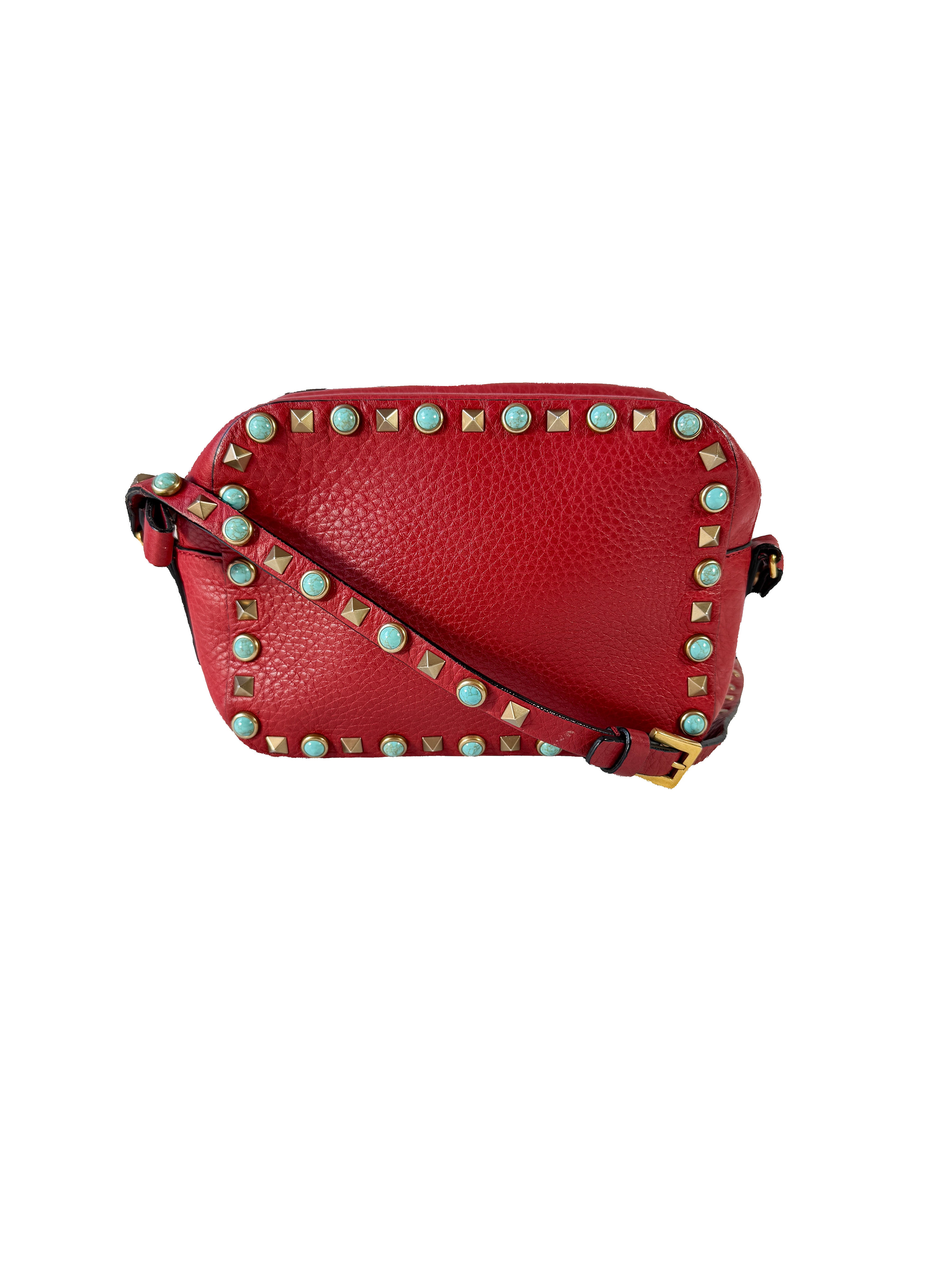 Valentino Garavani red rockstud crossbody BG-L809V012