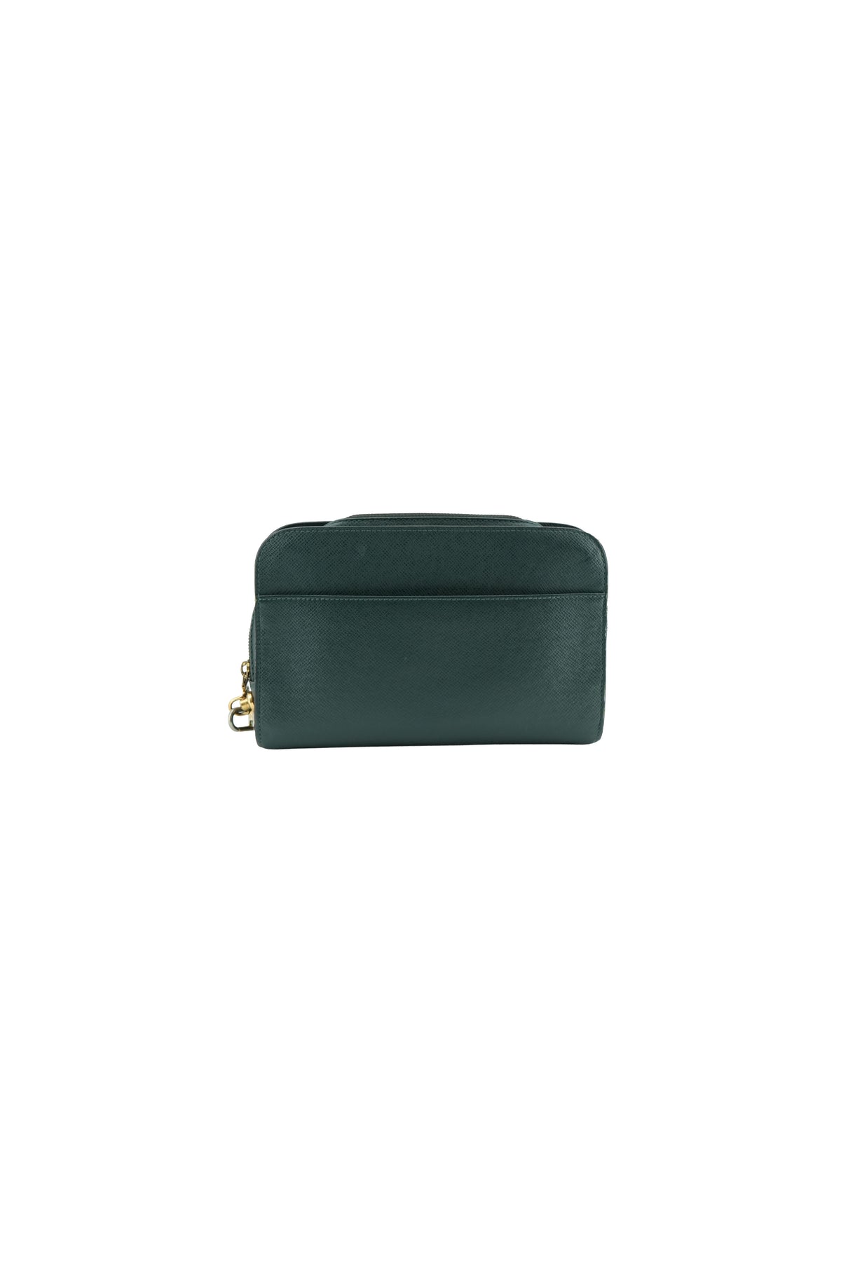 Louis Vuitton green Baikal Taiga leather wristlet/clutch VI0957