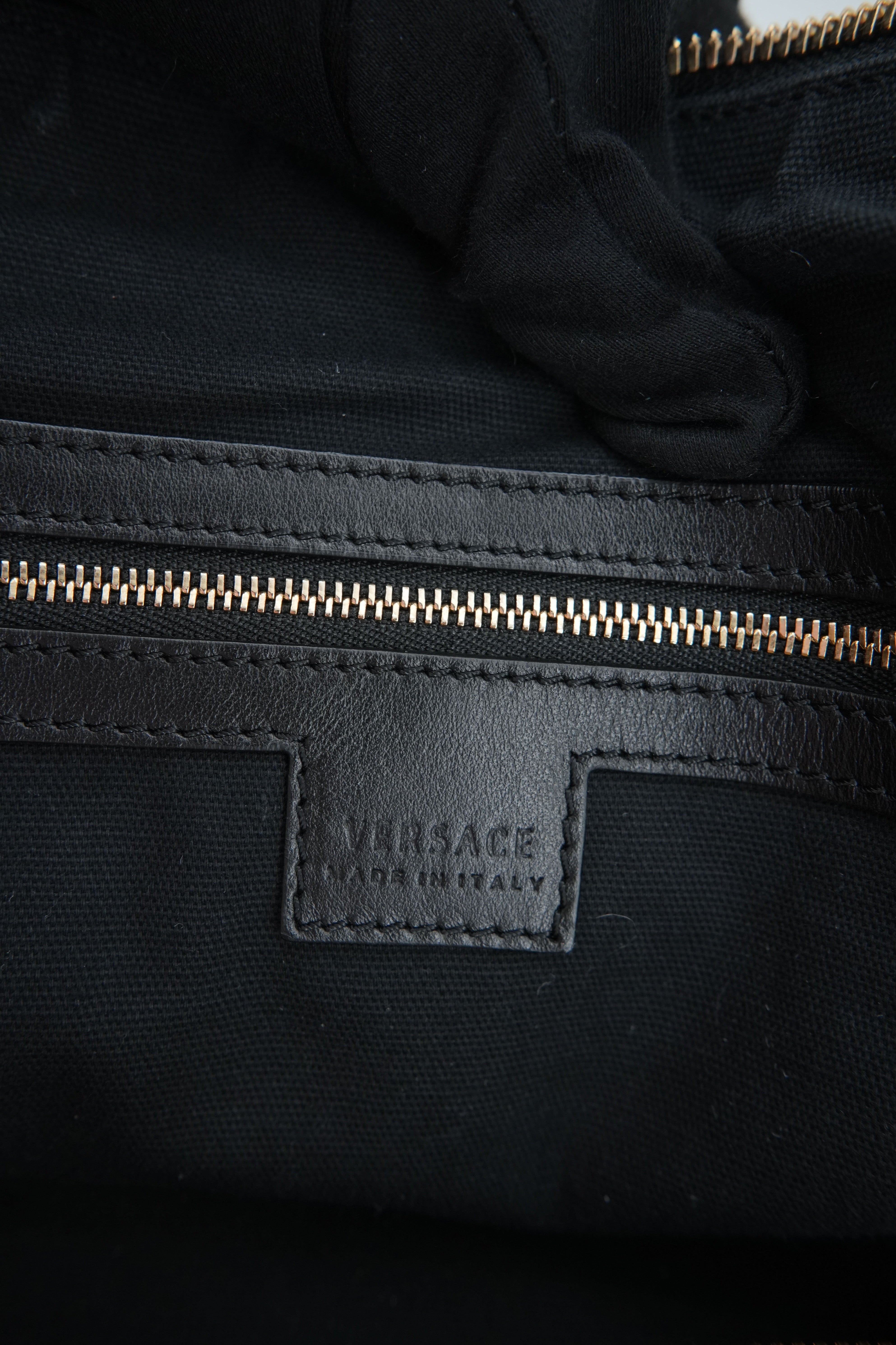 Versace black yellow new baroque weekender