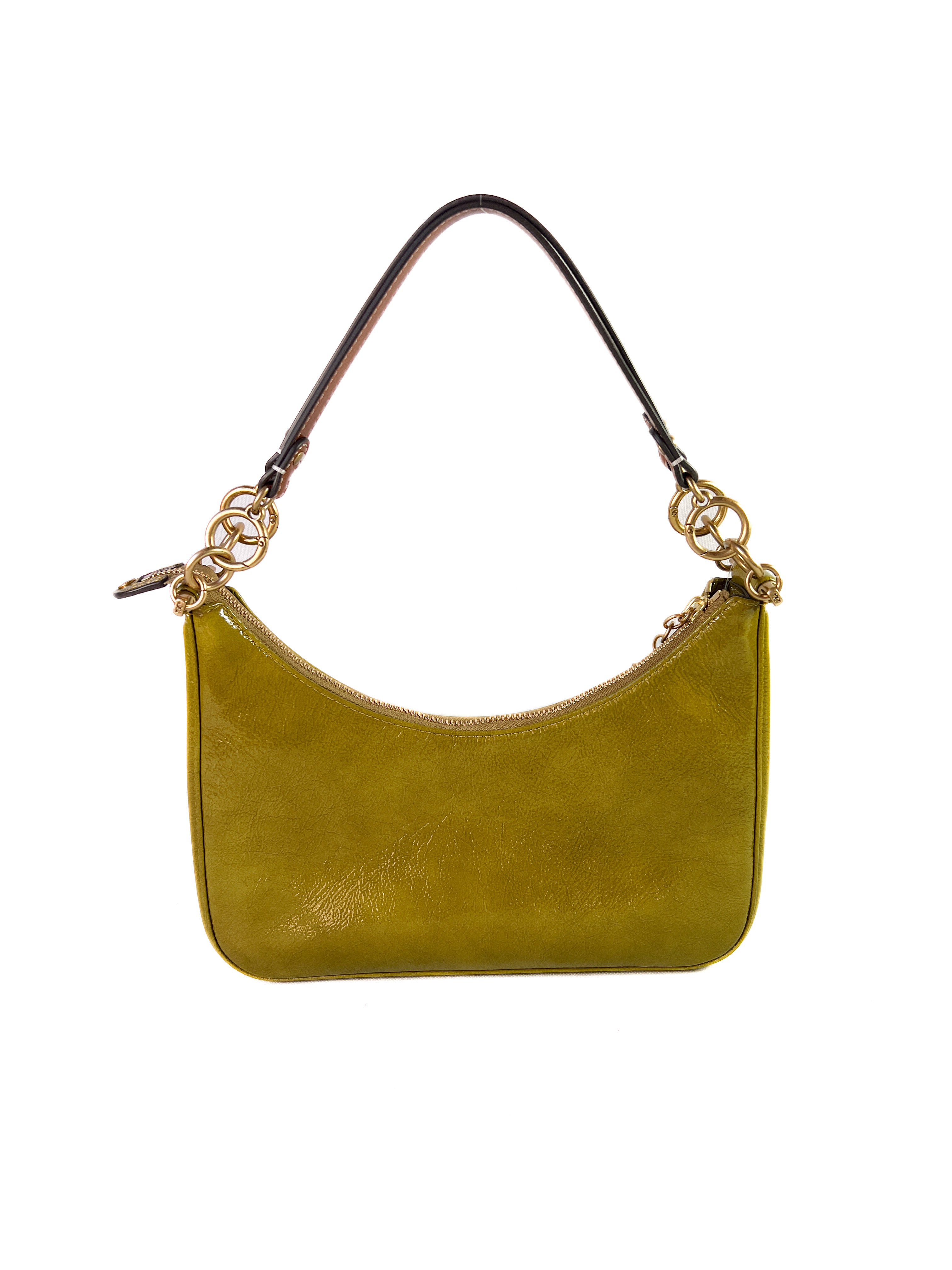 Tory Burch 151 Mercer green patent shoulder bag