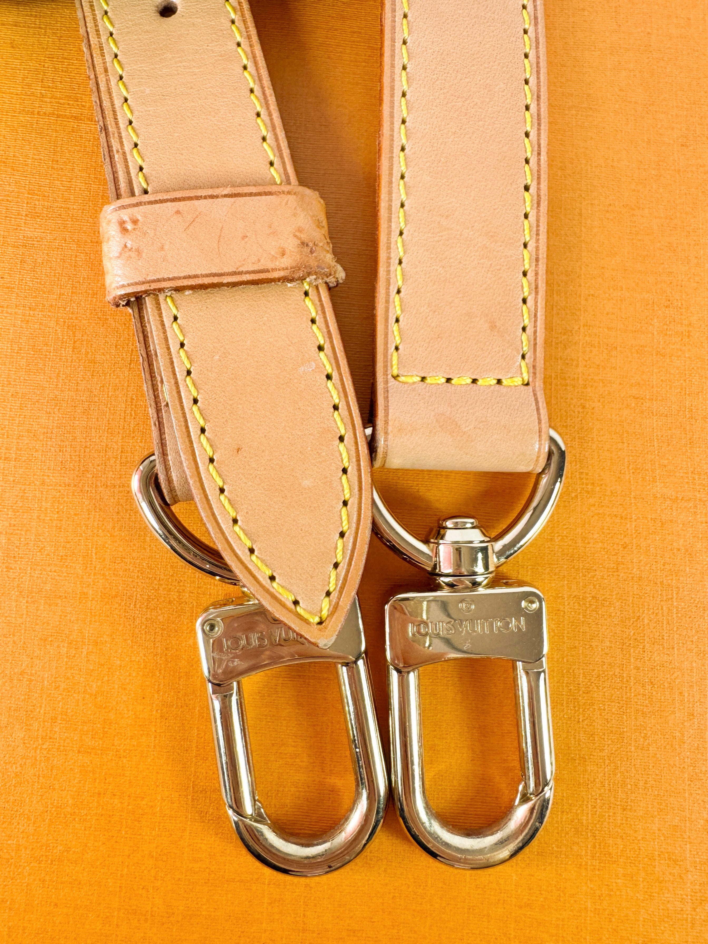 Louis Vuitton vachetta leather bandouliere strap w/box