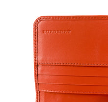 Burberry plaid orange Haymarket long wallet