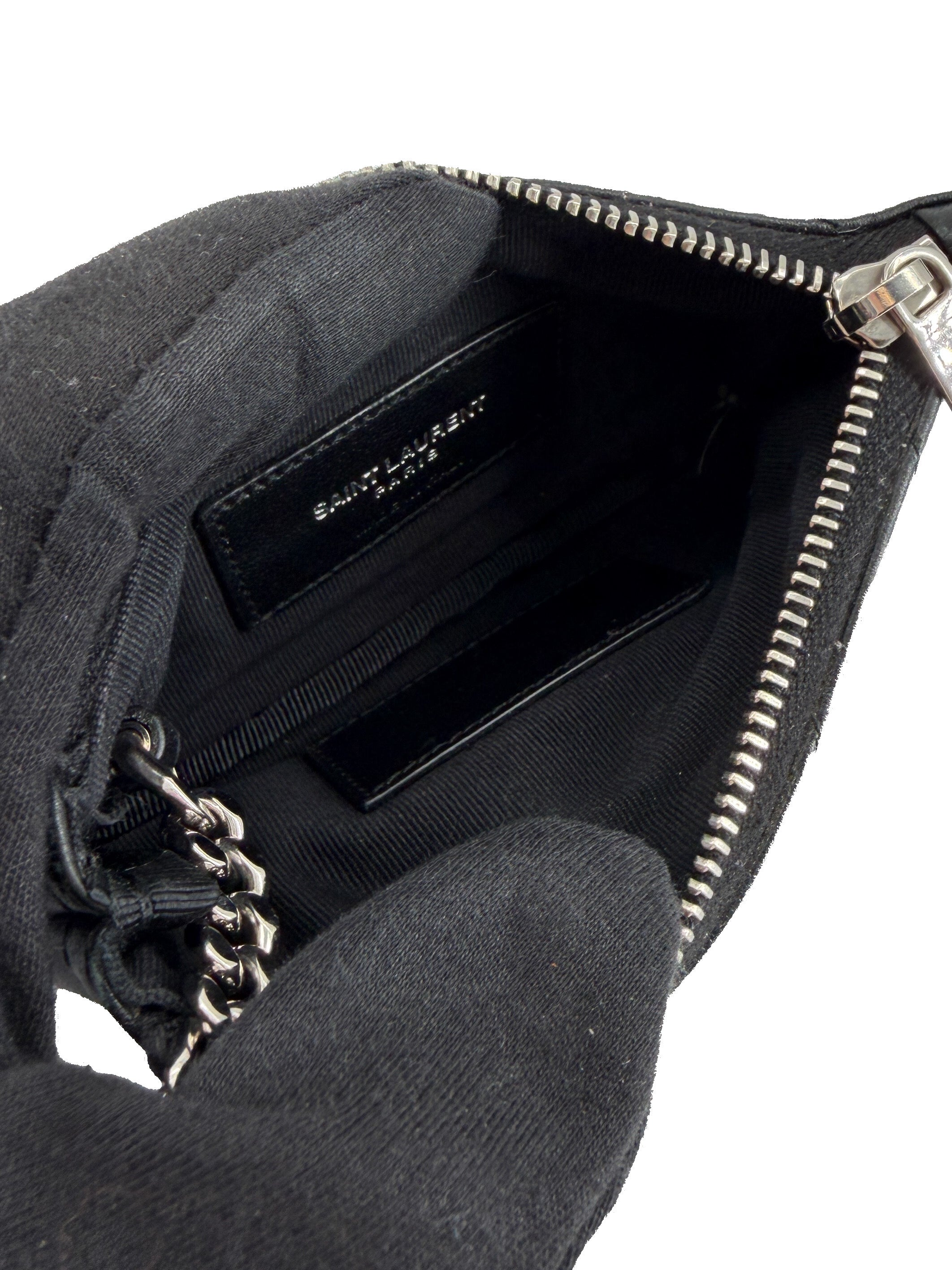 Saint Laurent black Cassandre key pouch CFP438386-0720