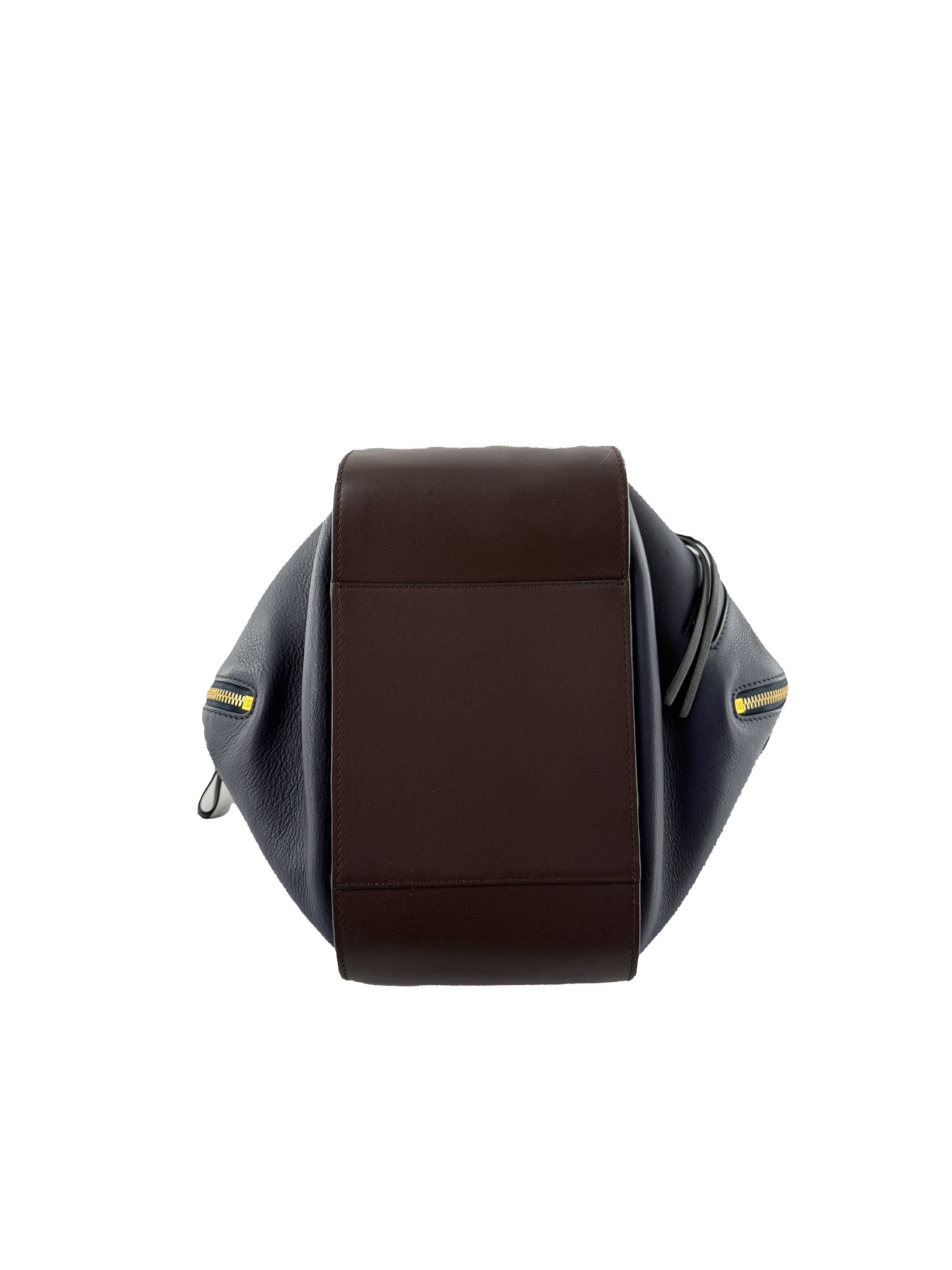 Loewe tri color navy, black, brown leather small Hammock bag 262023