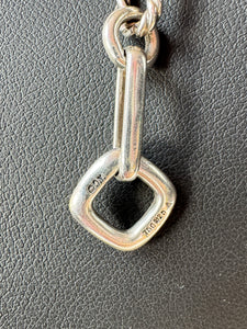David Yurman two tone silver gold Figaro chain necklace 32"