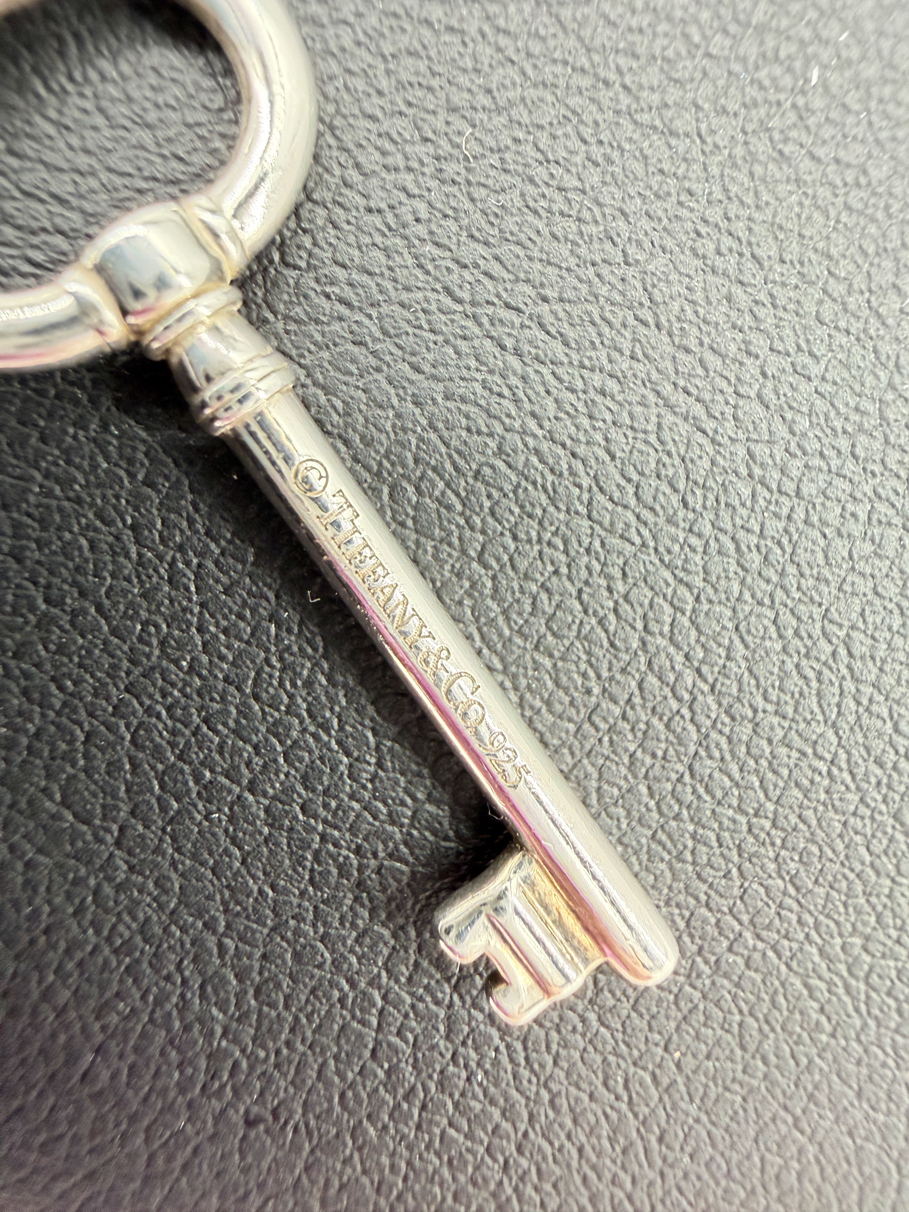 Tiffany & Co sterling silver key necklace