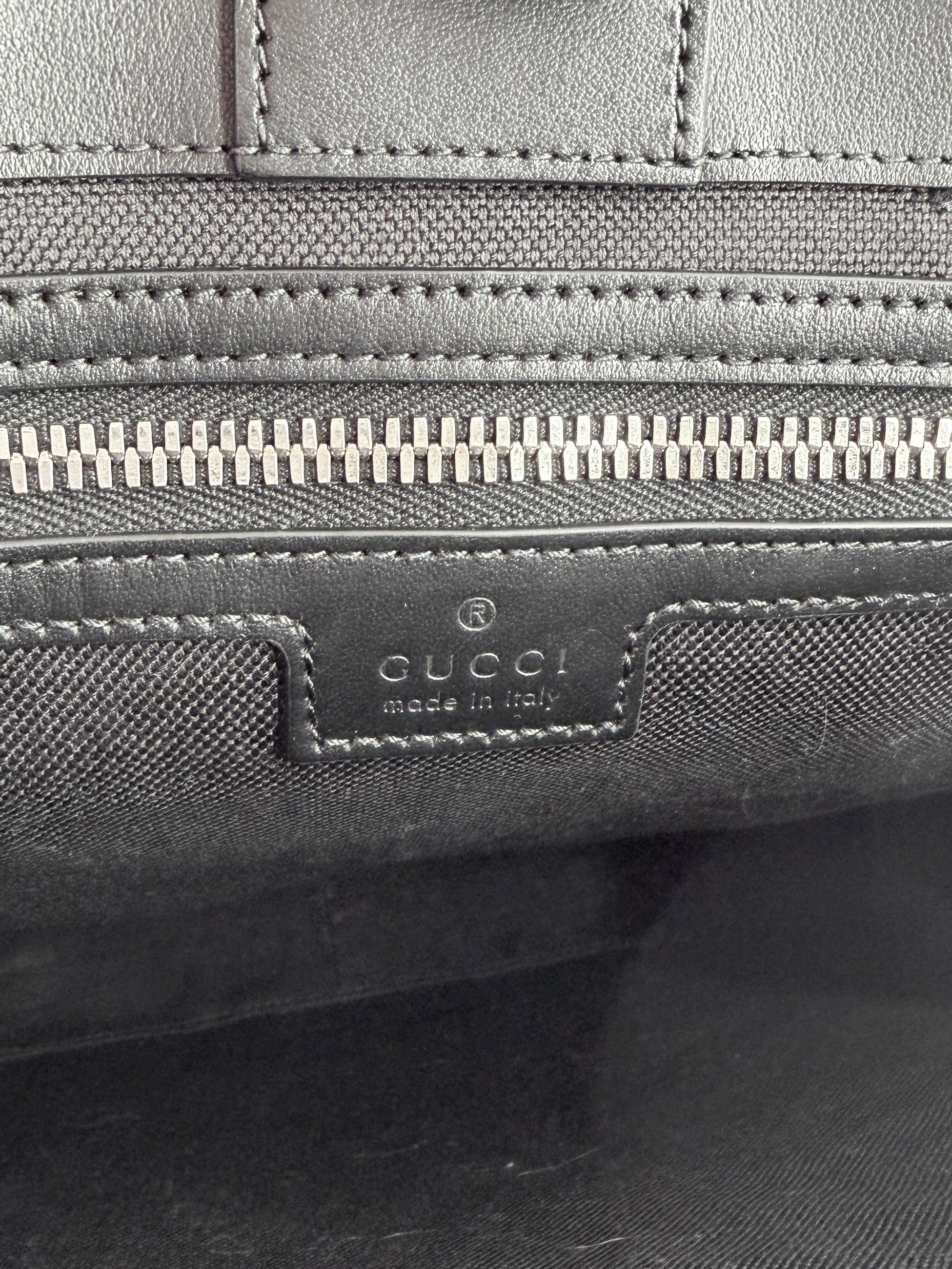 Gucci black GG Supreme vertical tote 794918-520981