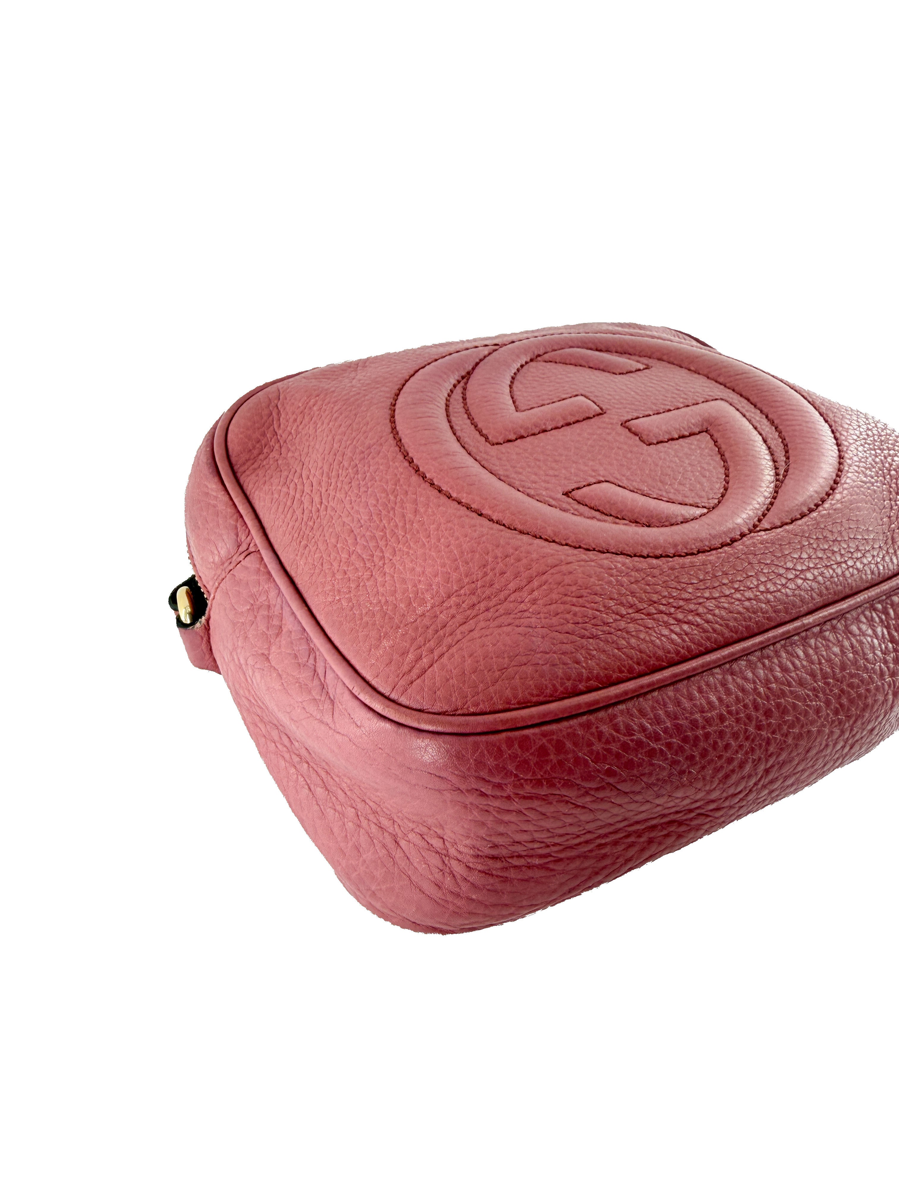 Gucci pink leather Soho Disco crossbody 308364 498879