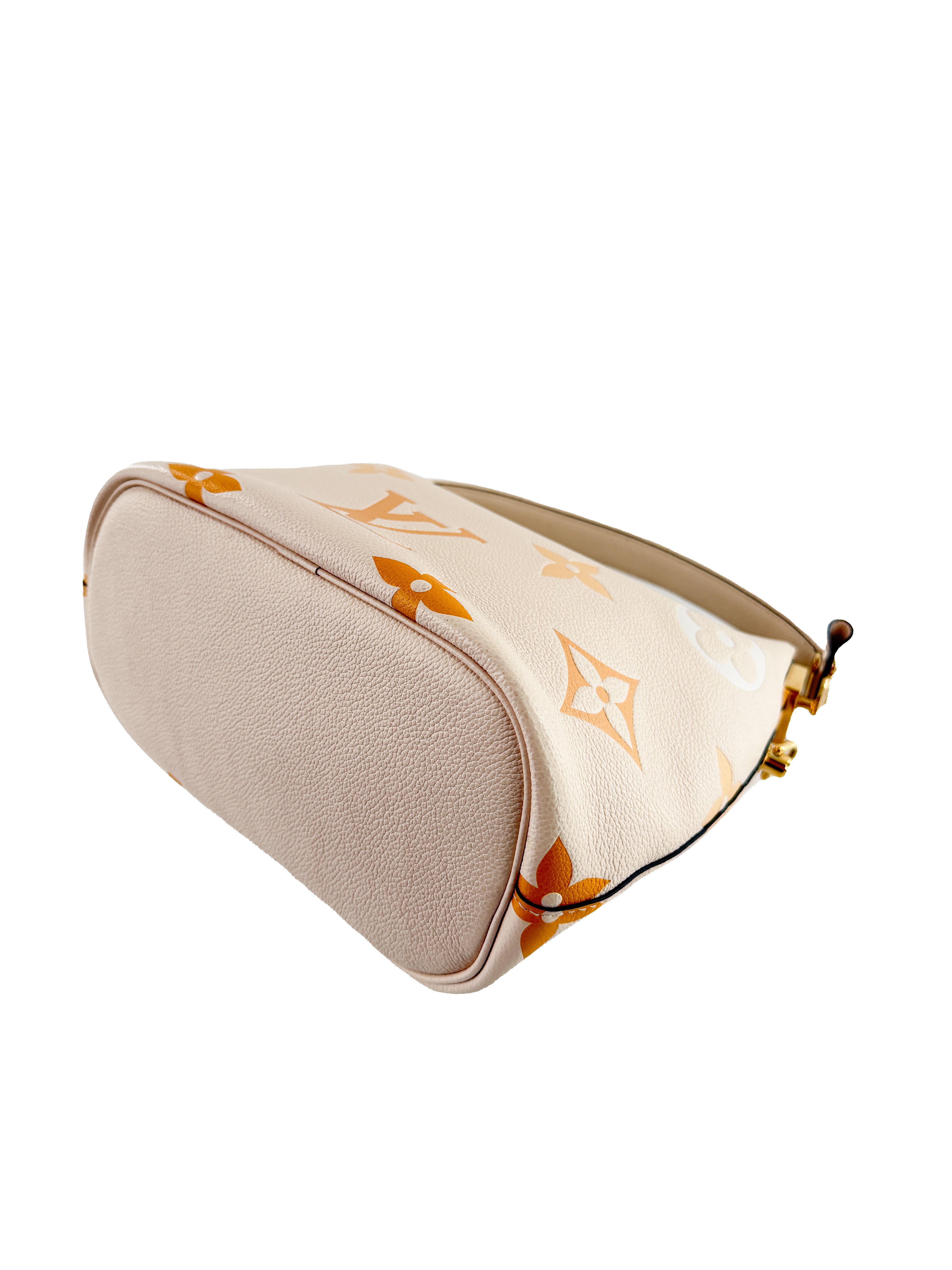 Louis Vuitton empreinte monogram Giant by the Pool Marshmallow Hobo cream/saffron NFC - My Girlfriend's Wardrobe LLC