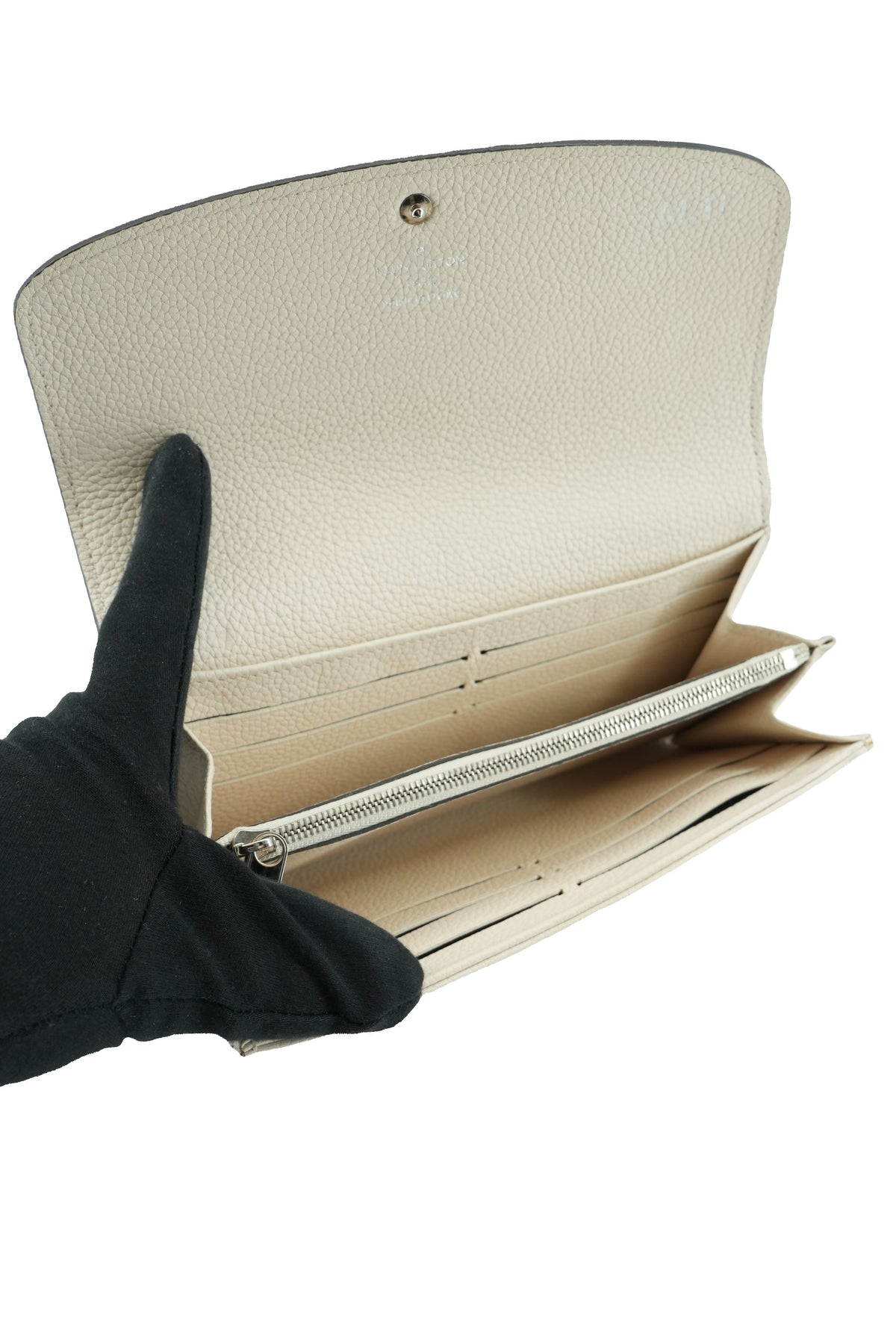 Louis Vuitton white Mahina leather Iris wallet TN5104