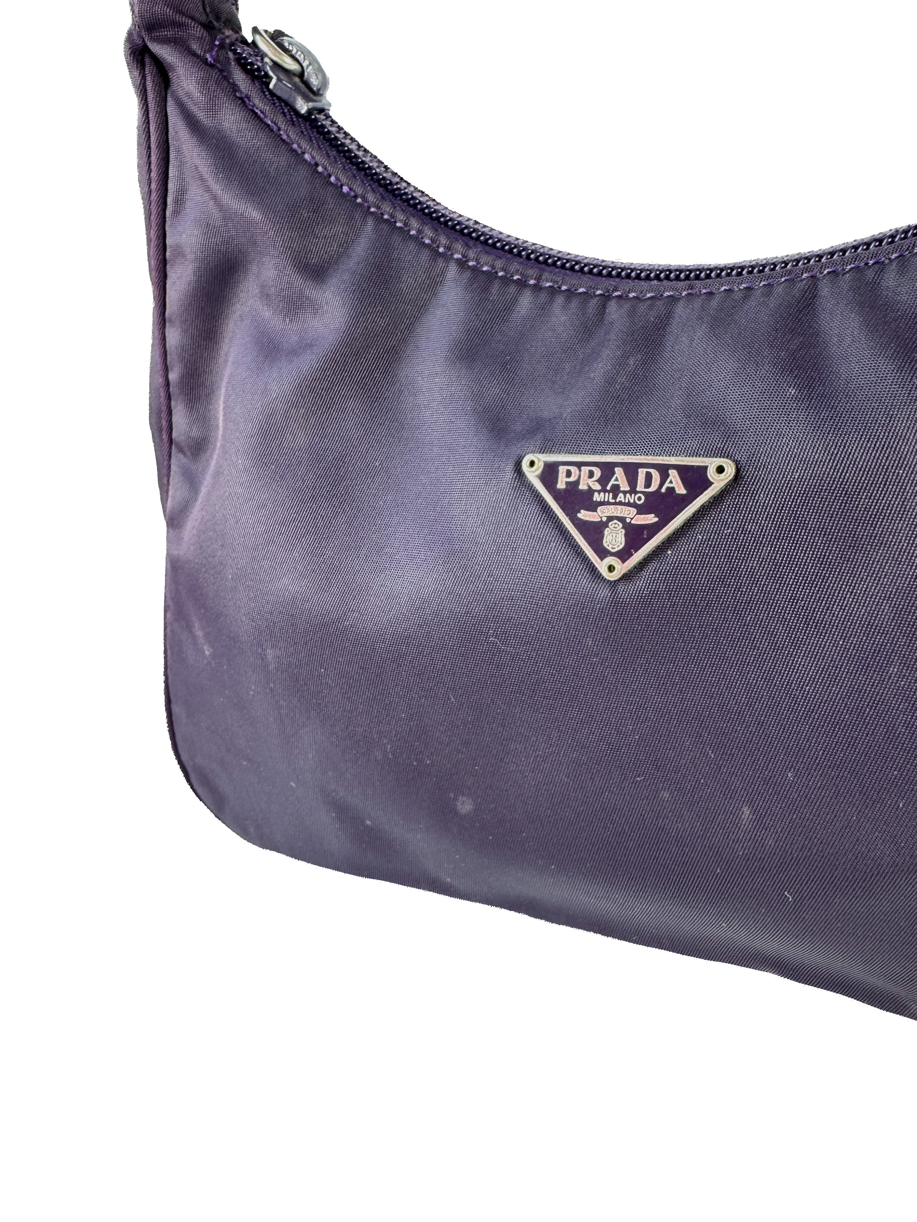 Prada purple nlyon vintage shoulder bag 36