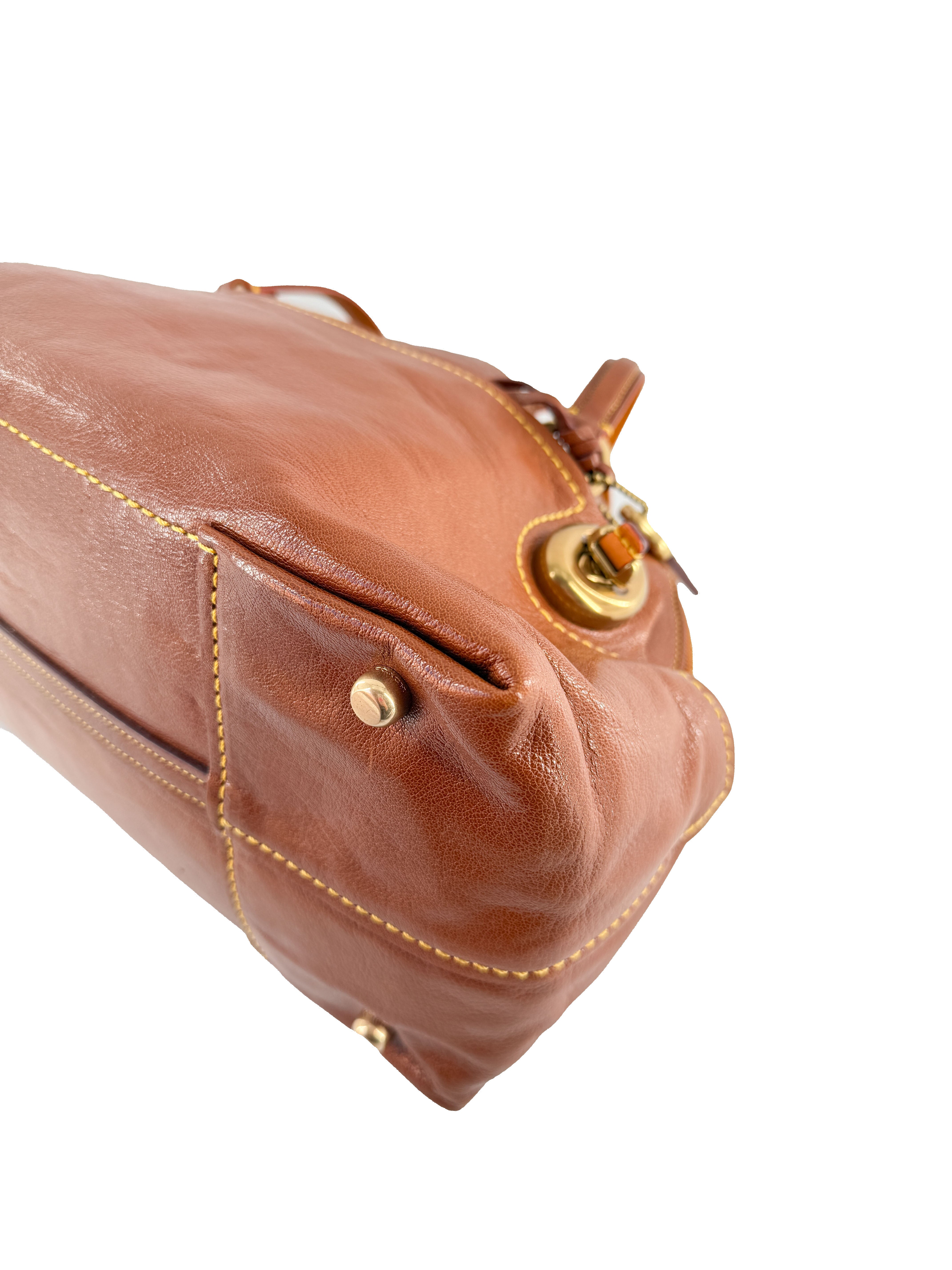 Coach 1941 Outlaw brown leather satchel 20415