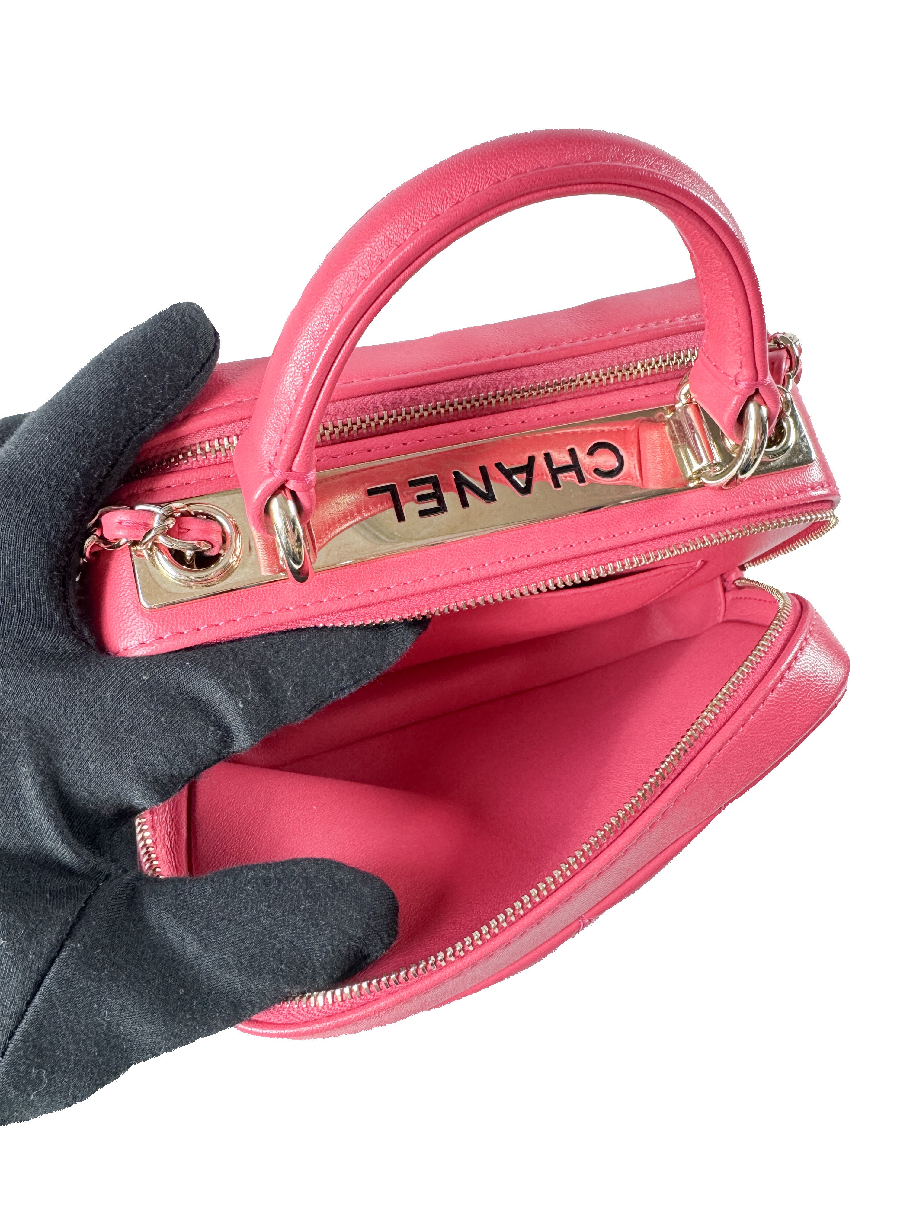 Chanel Lambskin Quilted Small Trendy CC Bowling Bag Pink 30198623