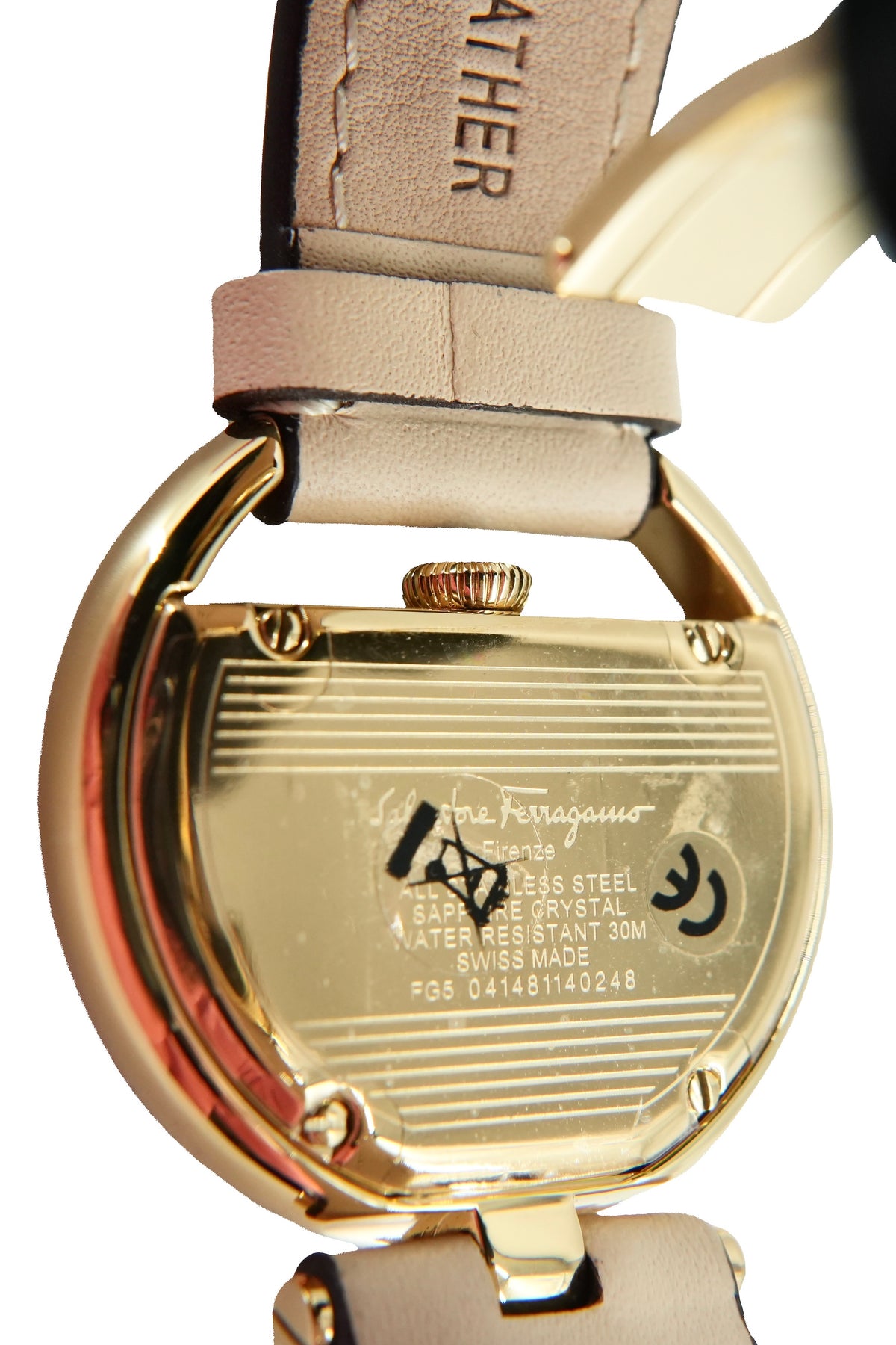 Salvatore Ferragamo beige Buckle watch FG5 BOX