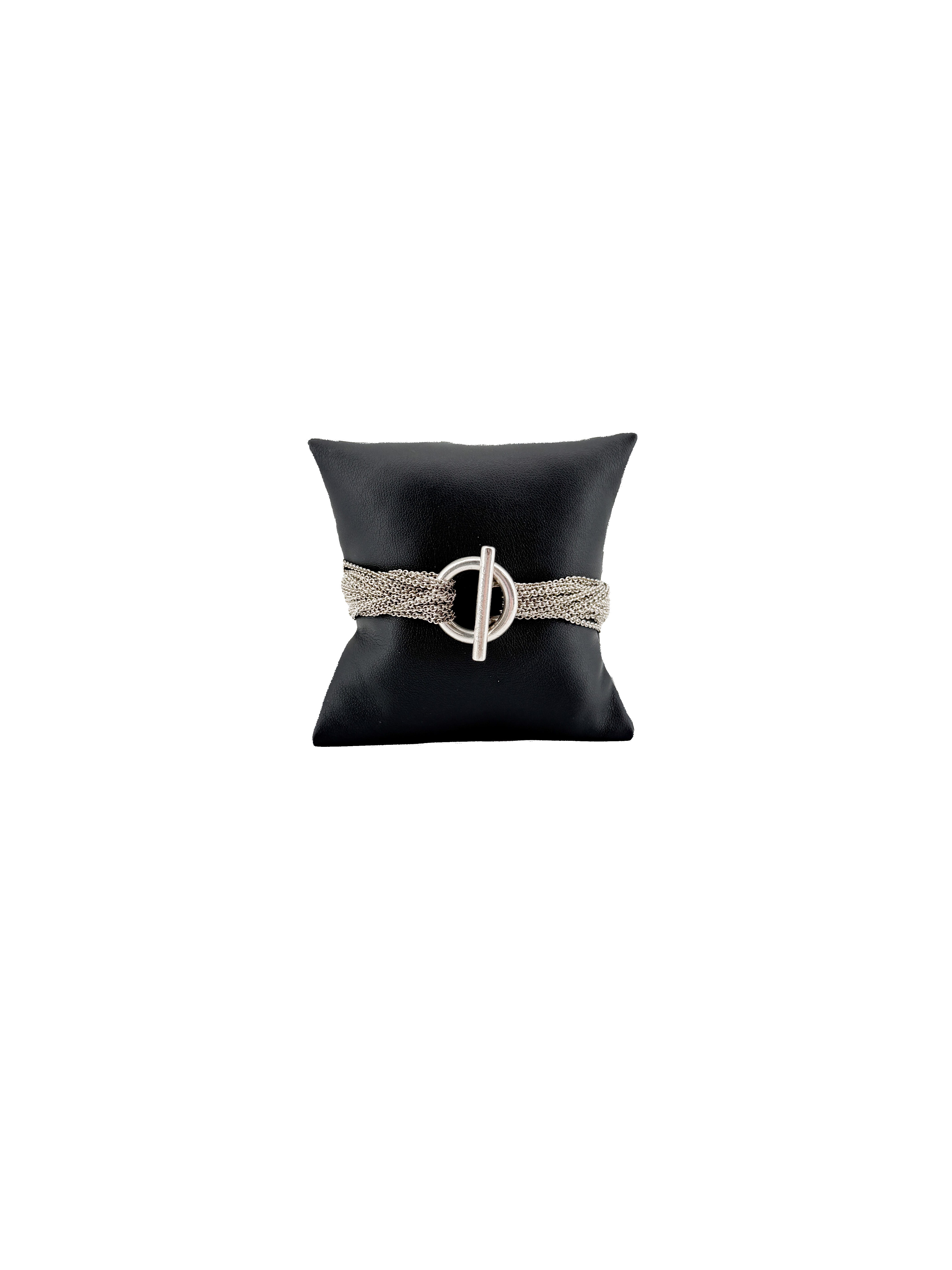 Tiffany & Co silver mesh heart toggle bracelet