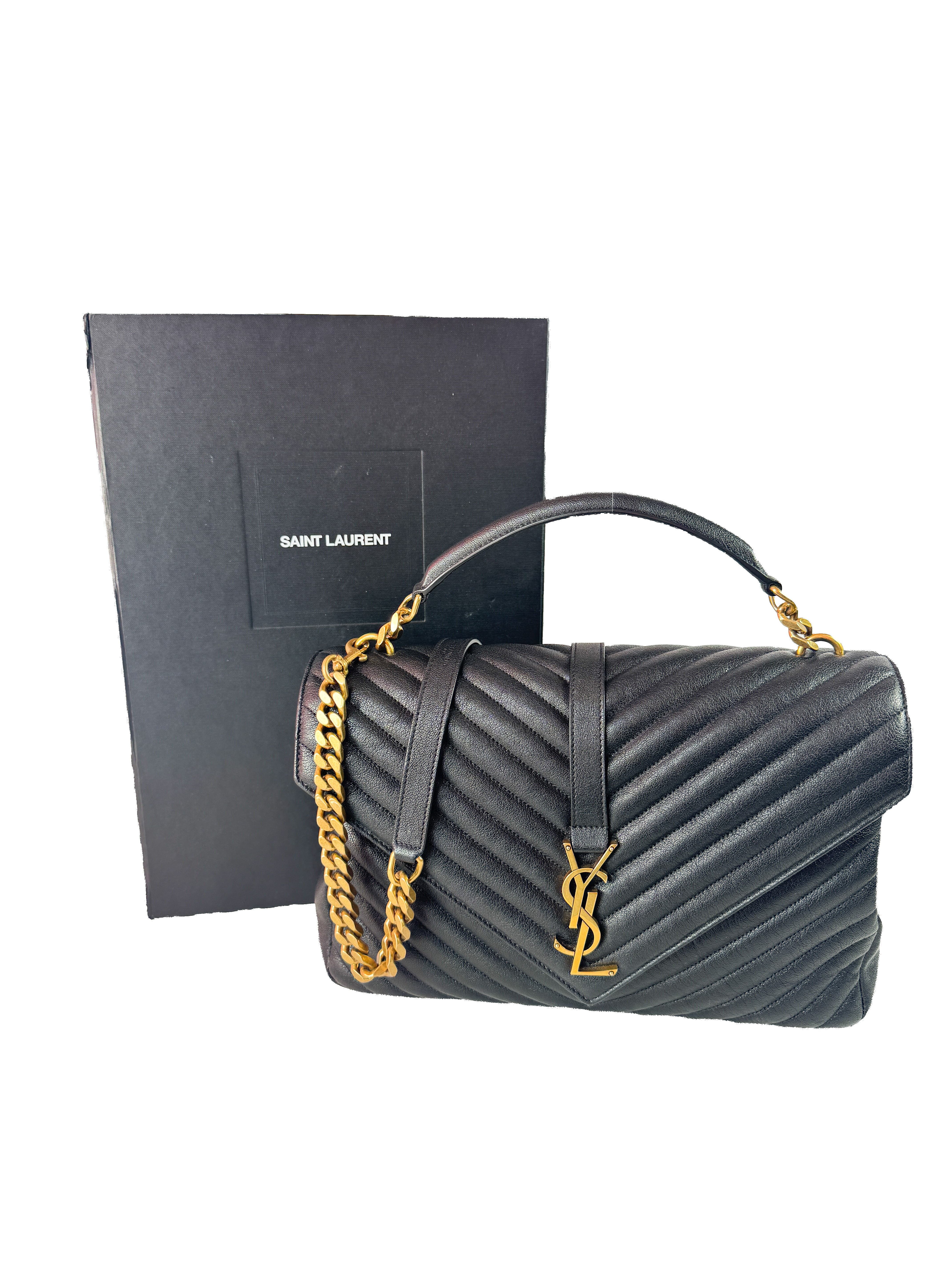 Saint Laurent black large College bag TCT600278-0522