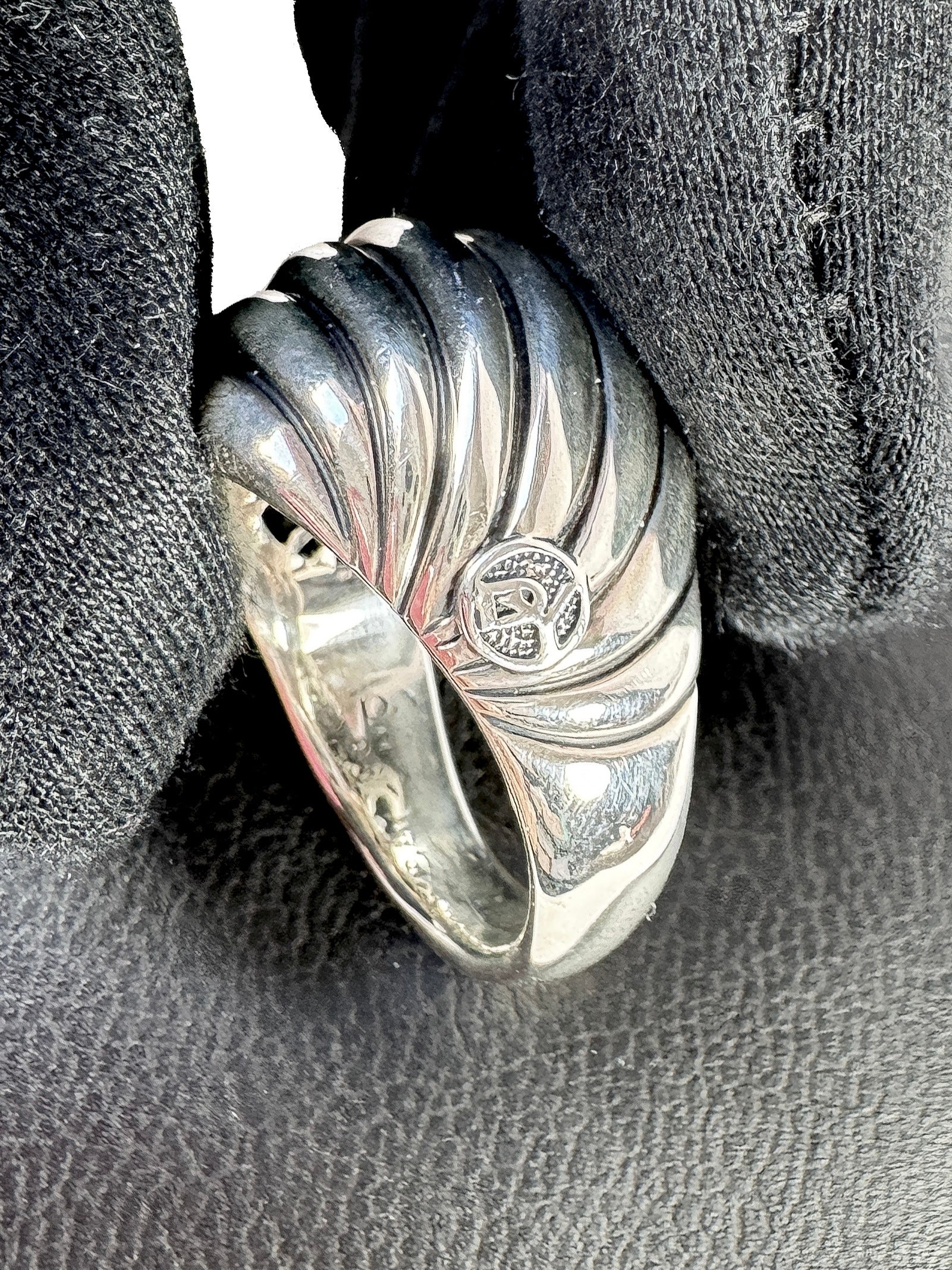 David Yurman sterling silver sculpted cable ring
