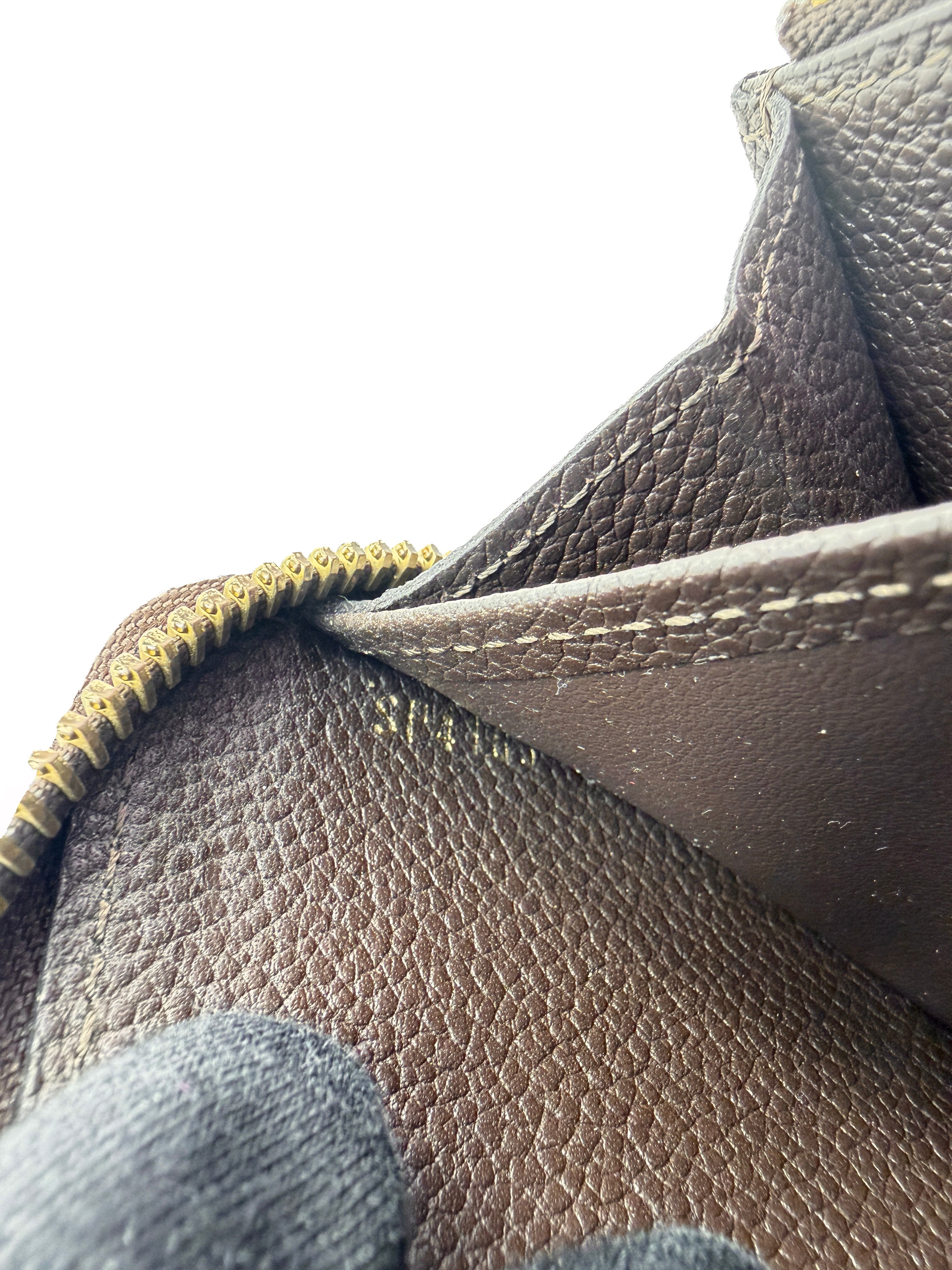 Louis Vuitton brown empreinte leather zippy wallet SP4183